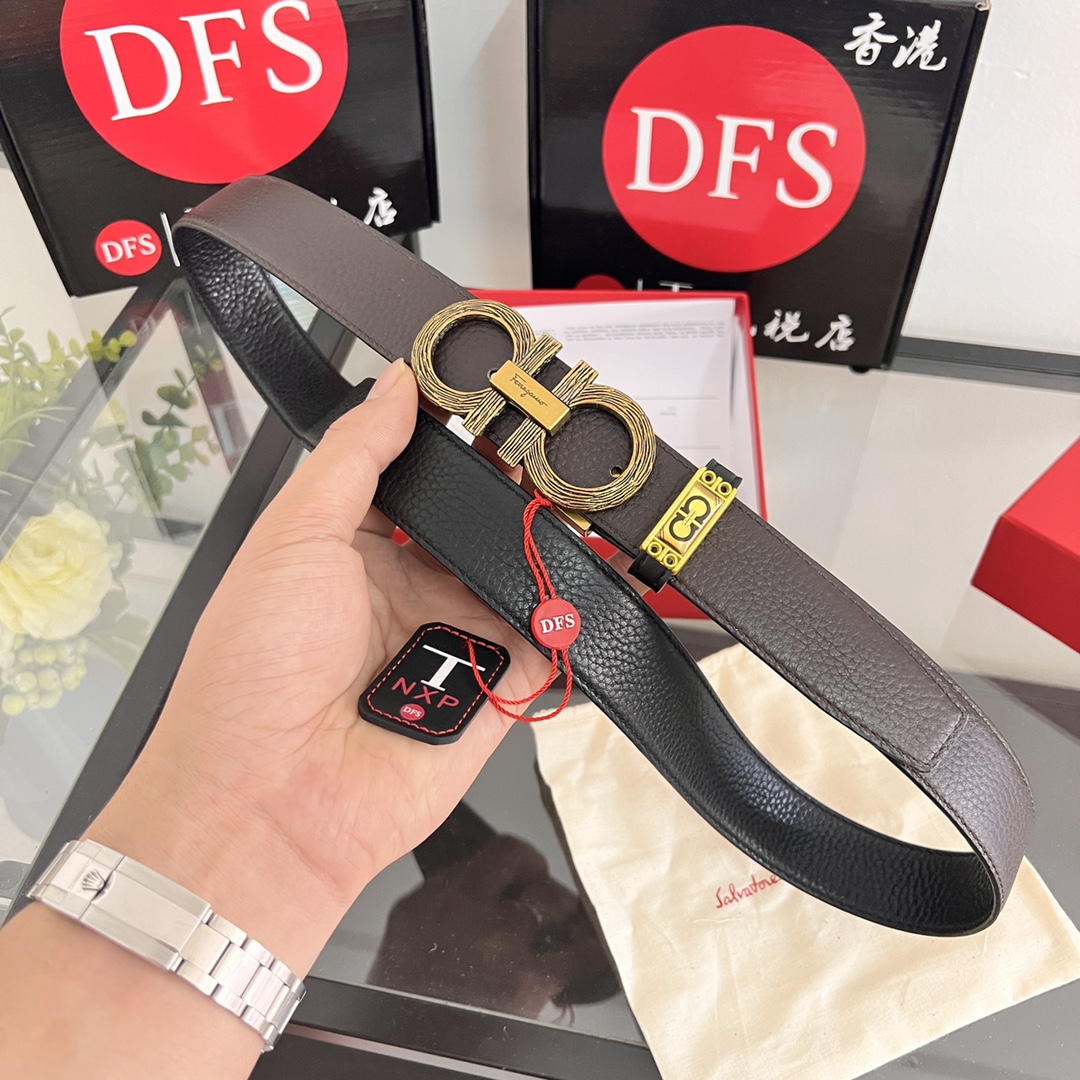 Streetwear Belt Ferragamo 320158 size:3.5cm - vstockx