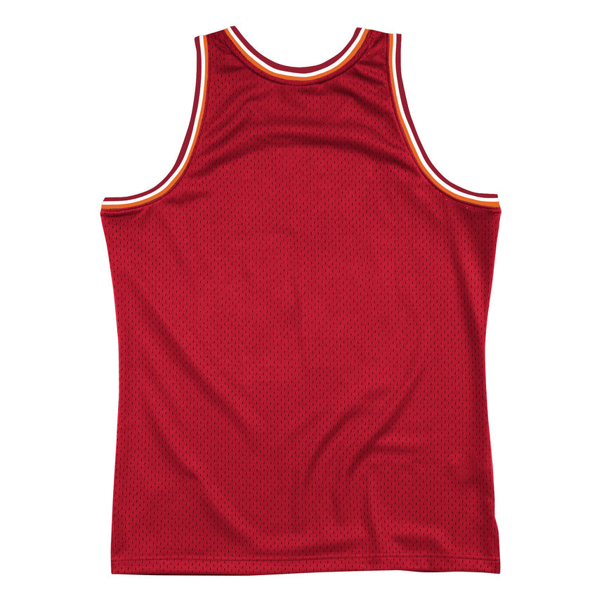 Men's Miami Heat Mitchell & Ness Red Hardwood Classics Blown Out Fashion Jersey - vstockx