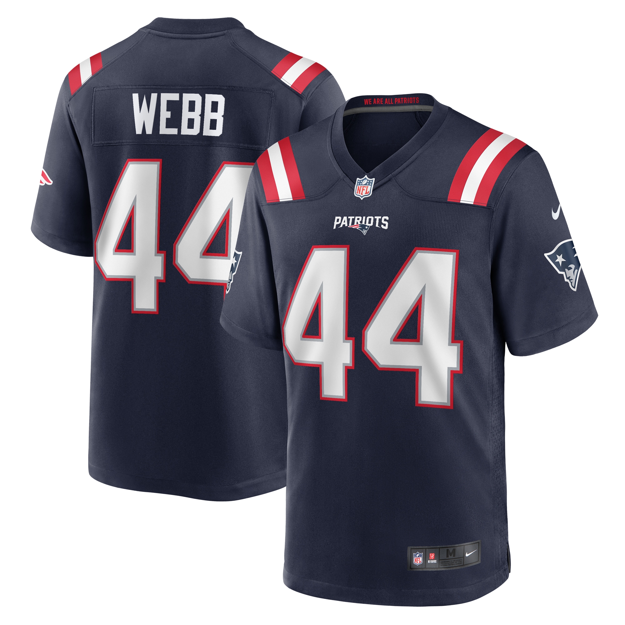 Raleigh Webb New England Patriots Nike Home Game Player Jersey - Navy - vstockx