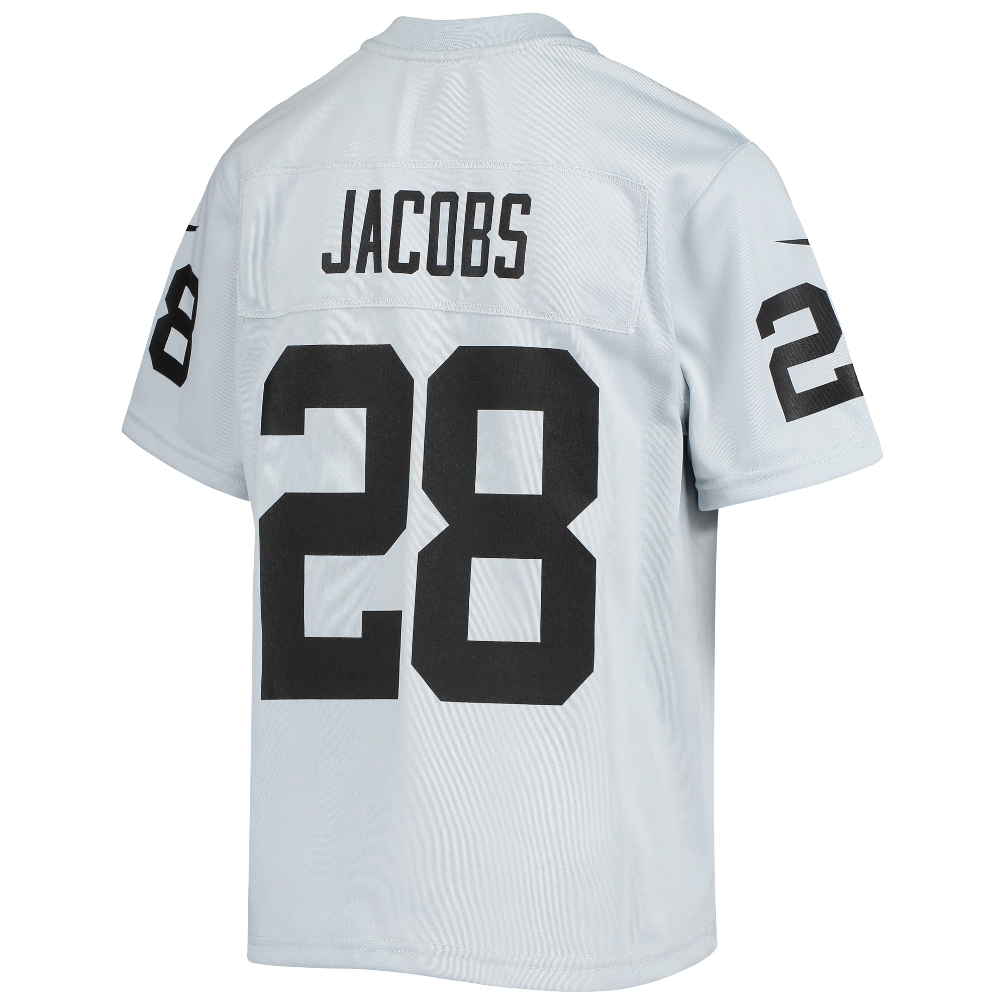 Josh Jacobs Las Vegas Raiders Nike Youth Inverted Team Game Jersey - Silver - vstockx