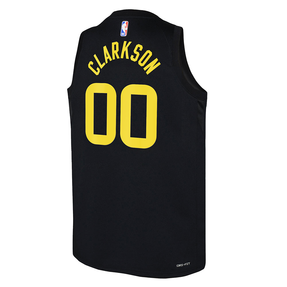 Youth Utah Jazz Jordan Clarkson Statement Edition Jersey - Black - vstockx