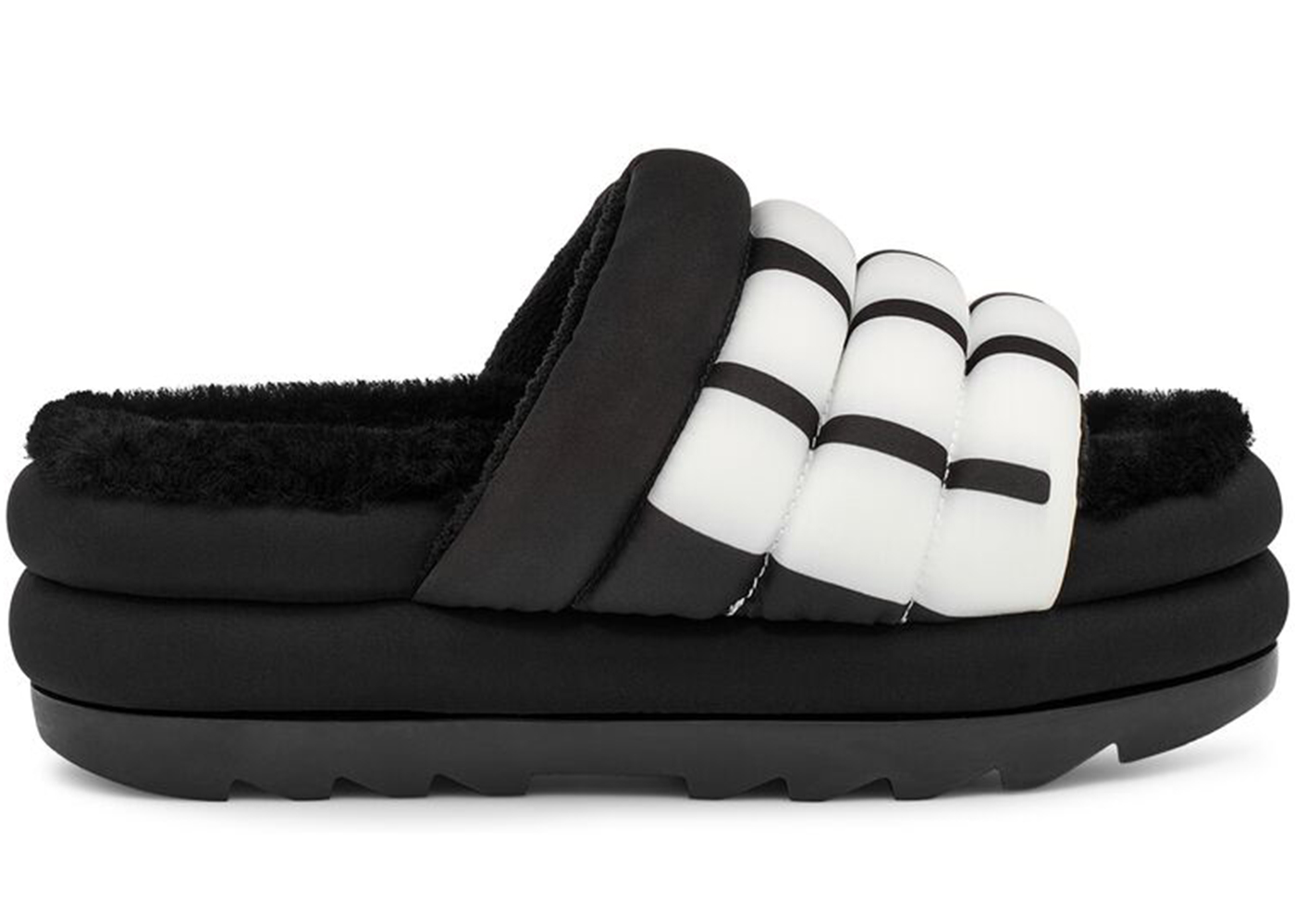 UGG Maxi Slide Logo Black (Women's) - vstockx