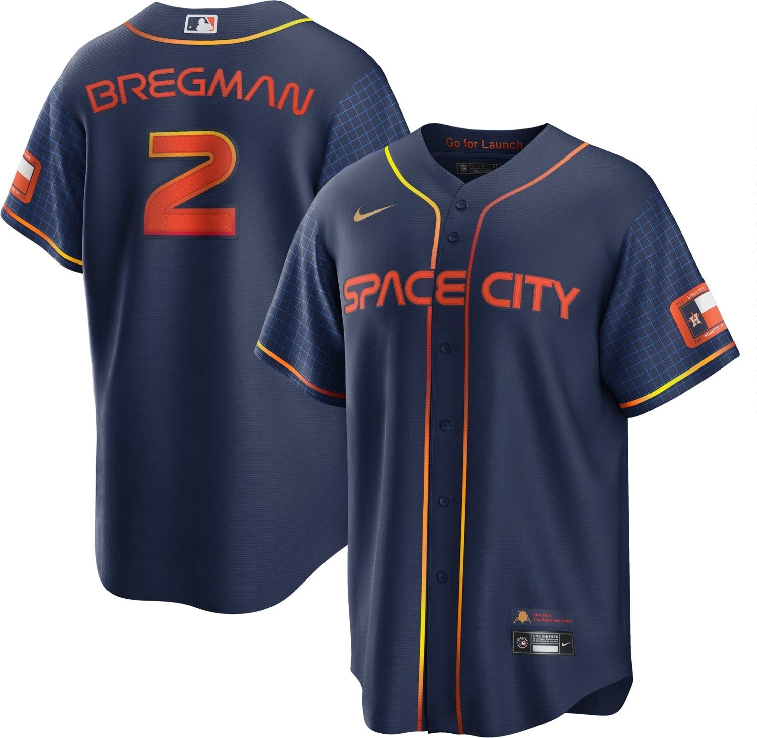 Nike Men's Houston Astros Alex Bregman #2 City Connect Replica Jersey - vstockx