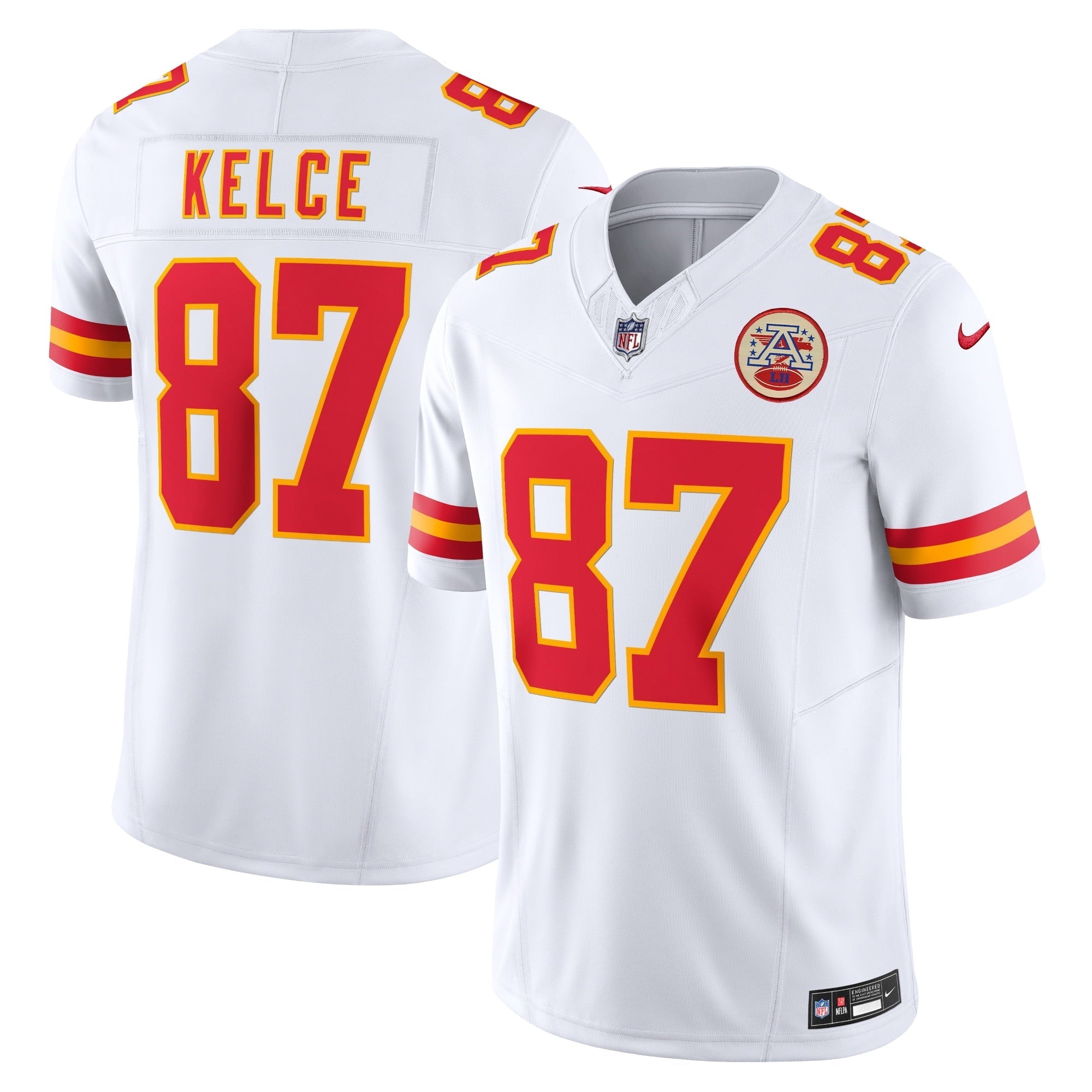 Men's Nike Travis Kelce White Kansas City Chiefs Vapor F.U.S.E. Limited Jersey - vstockx