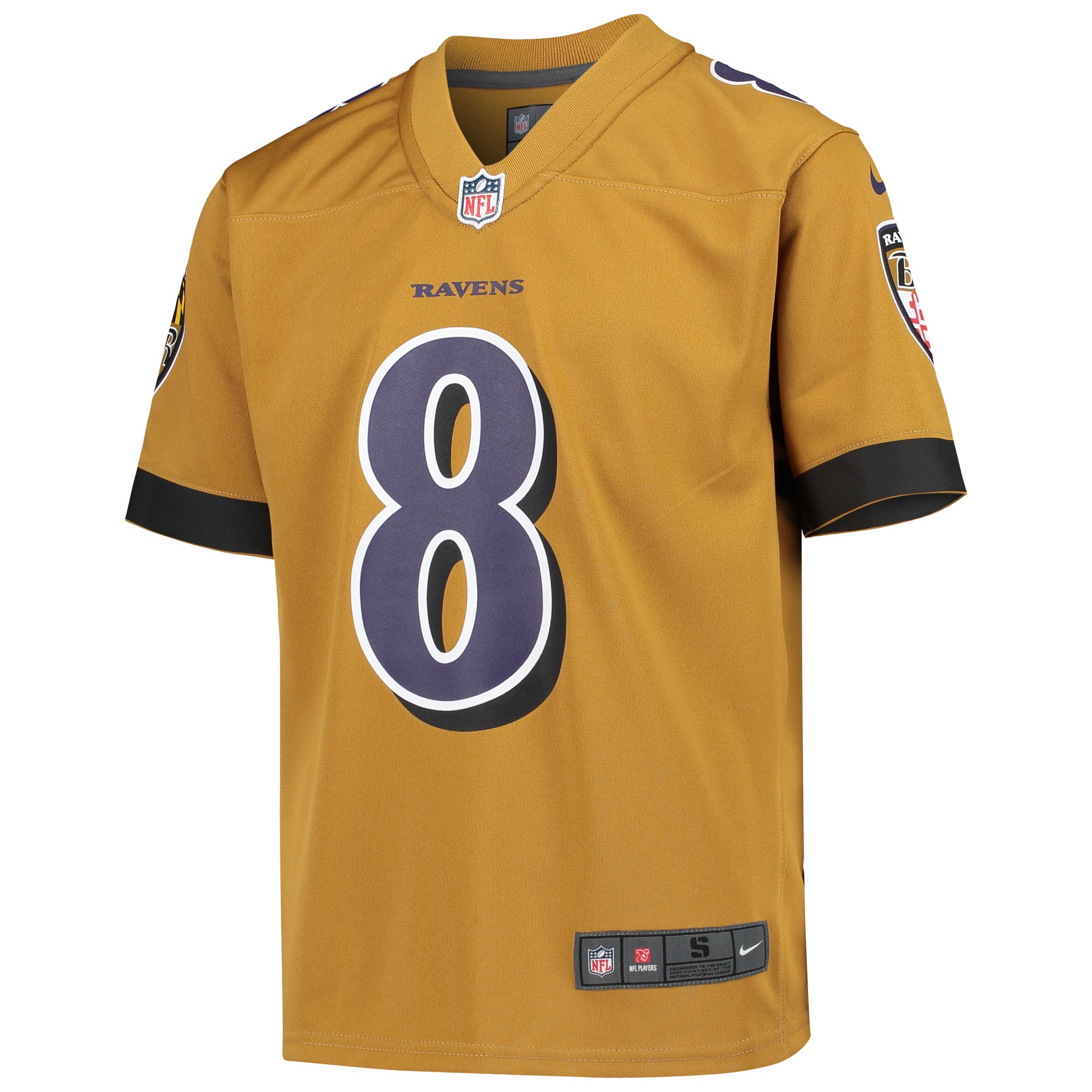 Lamar Jackson Baltimore Ravens Nike Youth Inverted Game Jersey - Gold - vstockx