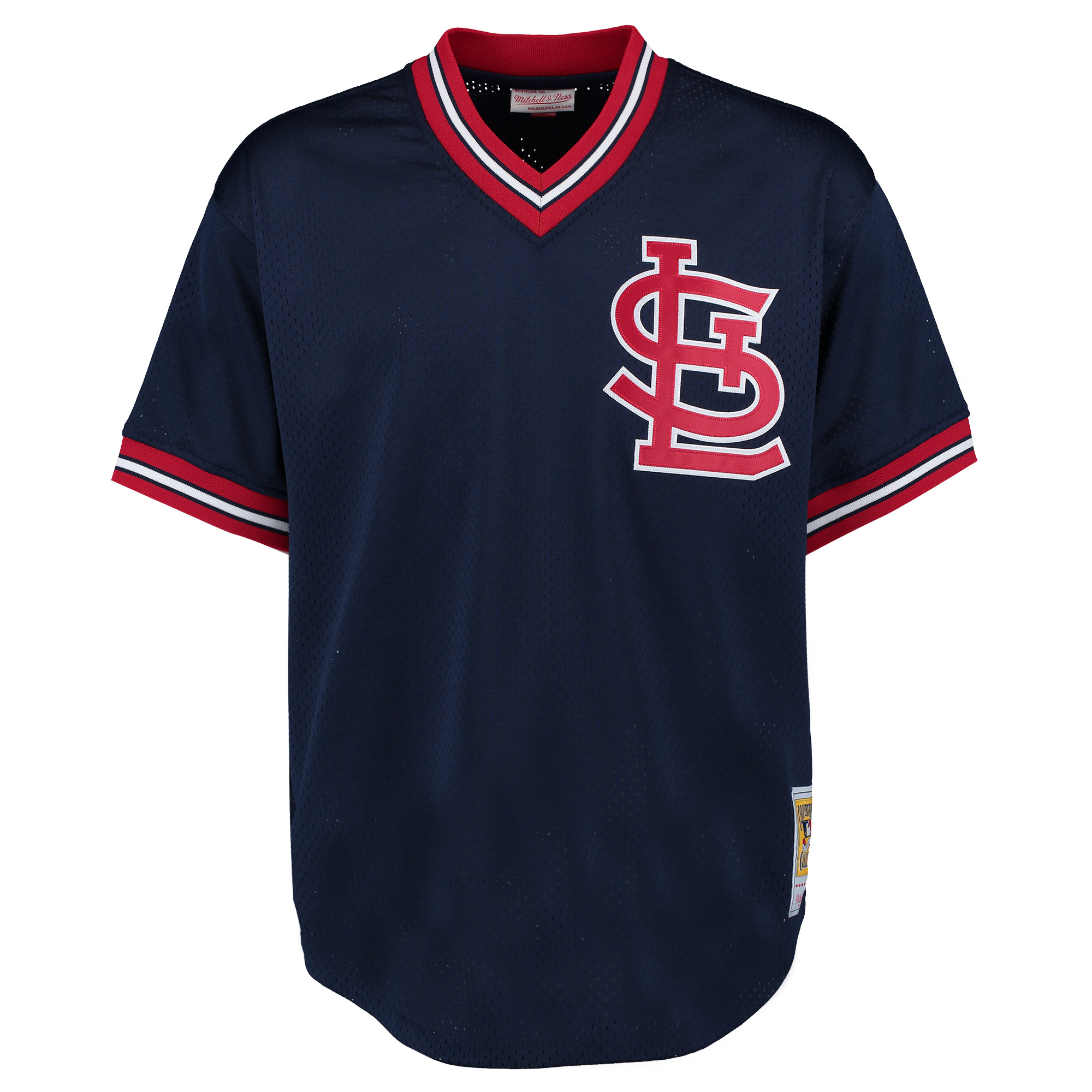 Ozzie Smith St. Louis Cardinals Mitchell & Ness 1994 Authentic Cooperstown Collection Mesh Batting Practice Jersey - Navy - vstockx