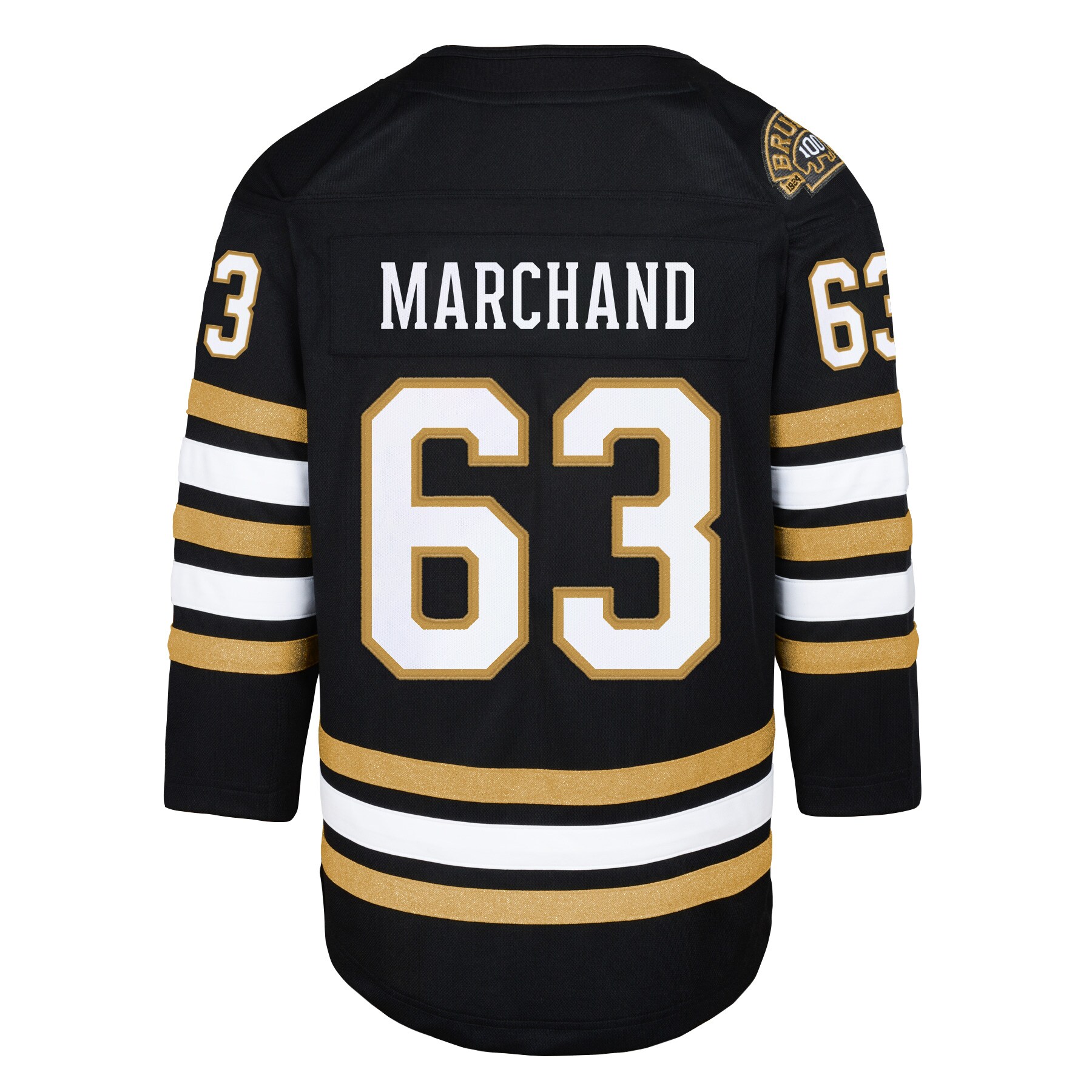 Brad Marchand Boston Bruins Youth 100th Anniversary Premier Player Jersey - Black - vstockx