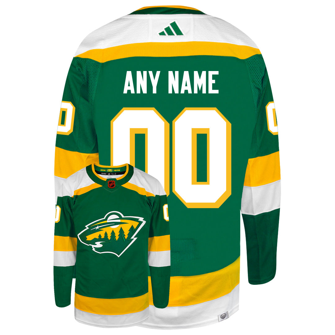 Customizable Minnesota Wild Adidas 2022 Primegreen Reverse Retro Authentic NHL Hockey Jersey - vstockx