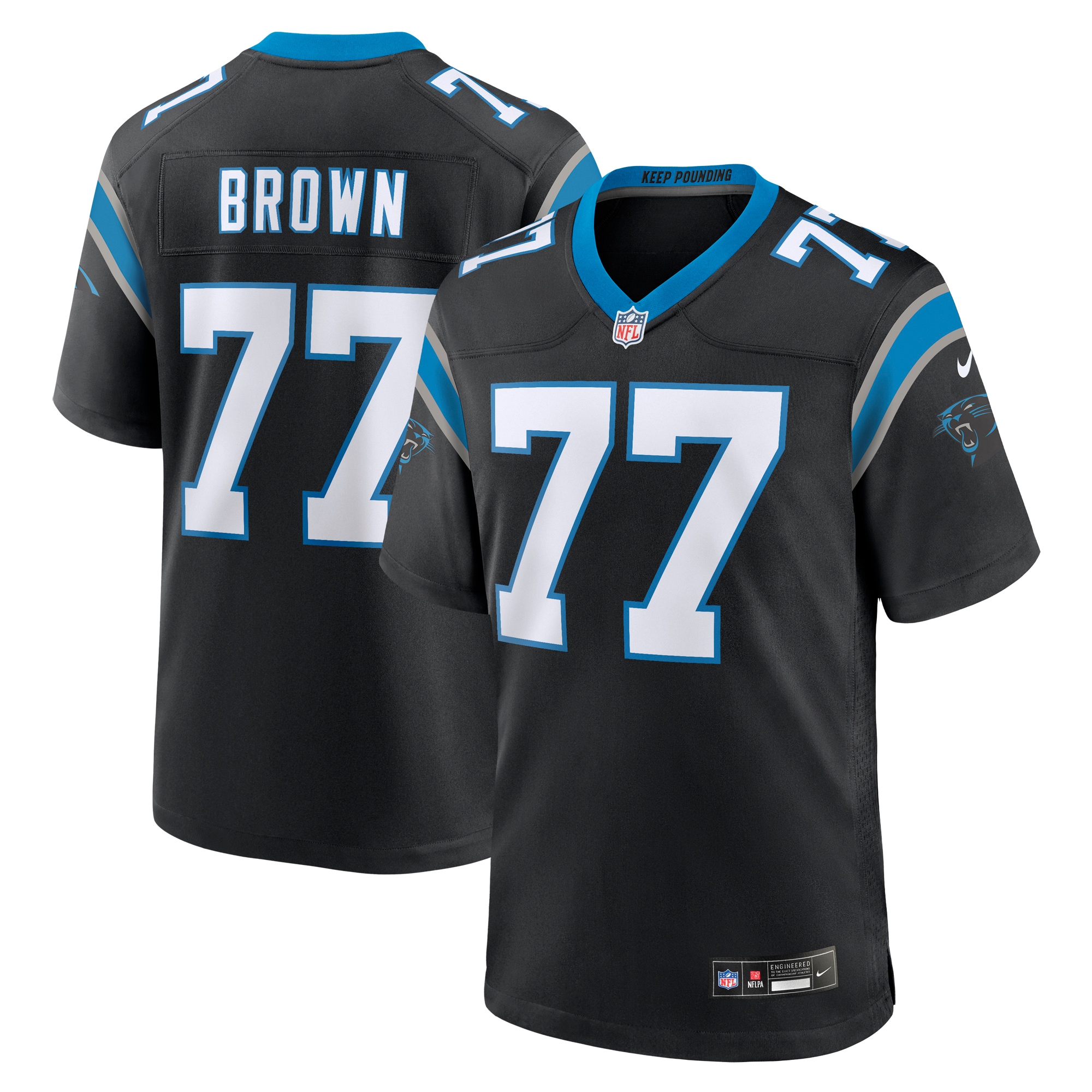 Deonte Brown Carolina Panthers Nike Team Game Jersey - Black - vstockx