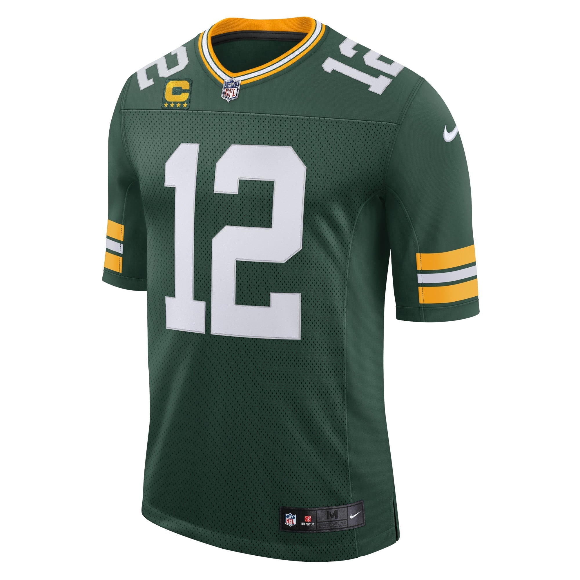 Men's Nike Aaron Rodgers Green Green Bay Packers Captain Vapor Limited Jersey - vstockx