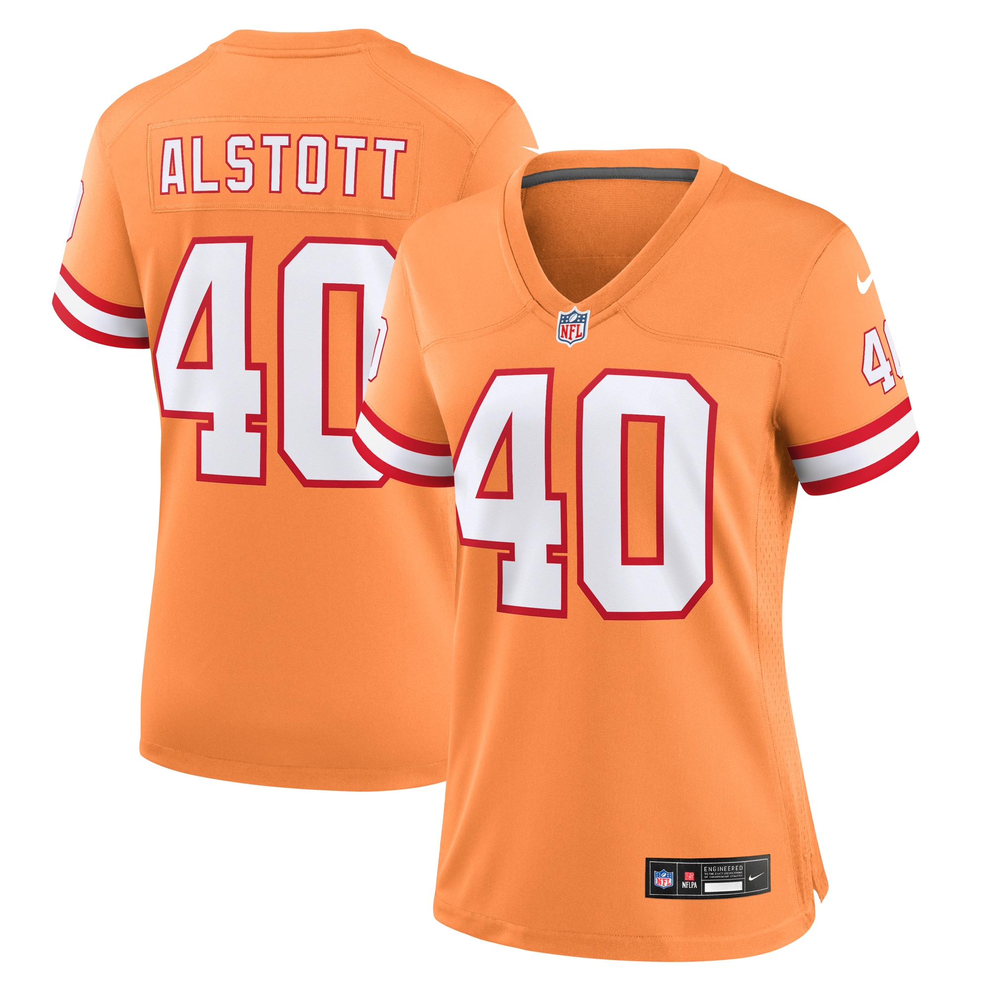 Mike Alstott Tampa Bay Buccaneers Nike Women's Throwback Game Jersey - Orange - vstockx