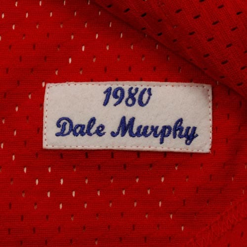 Dale Murphy Atlanta Braves Mitchell & Ness 1980 Authentic Cooperstown Collection Mesh Batting Practice Jersey - Red - vstockx