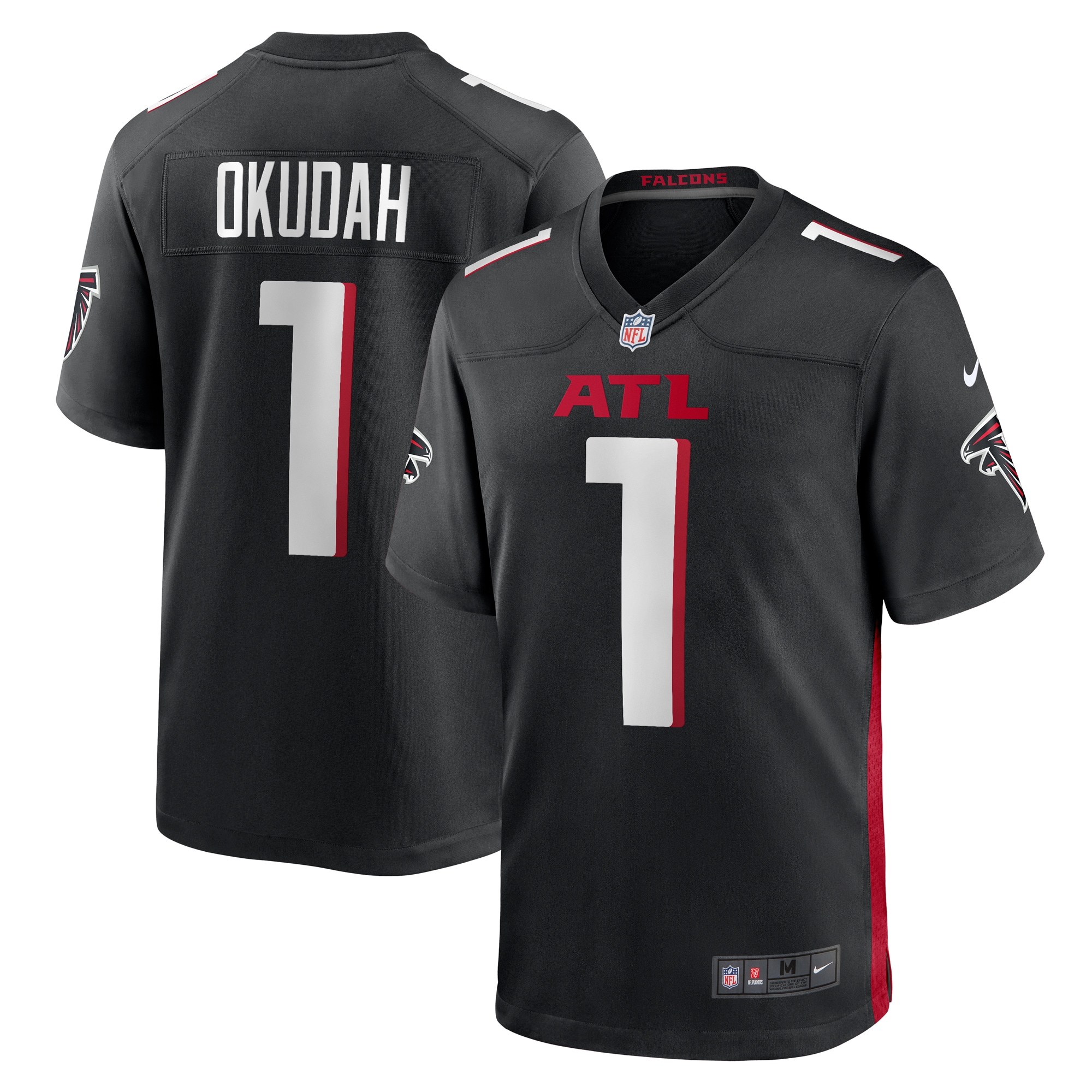 Jeff Okudah Atlanta Falcons Nike Game Player Jersey - Black - vstockx