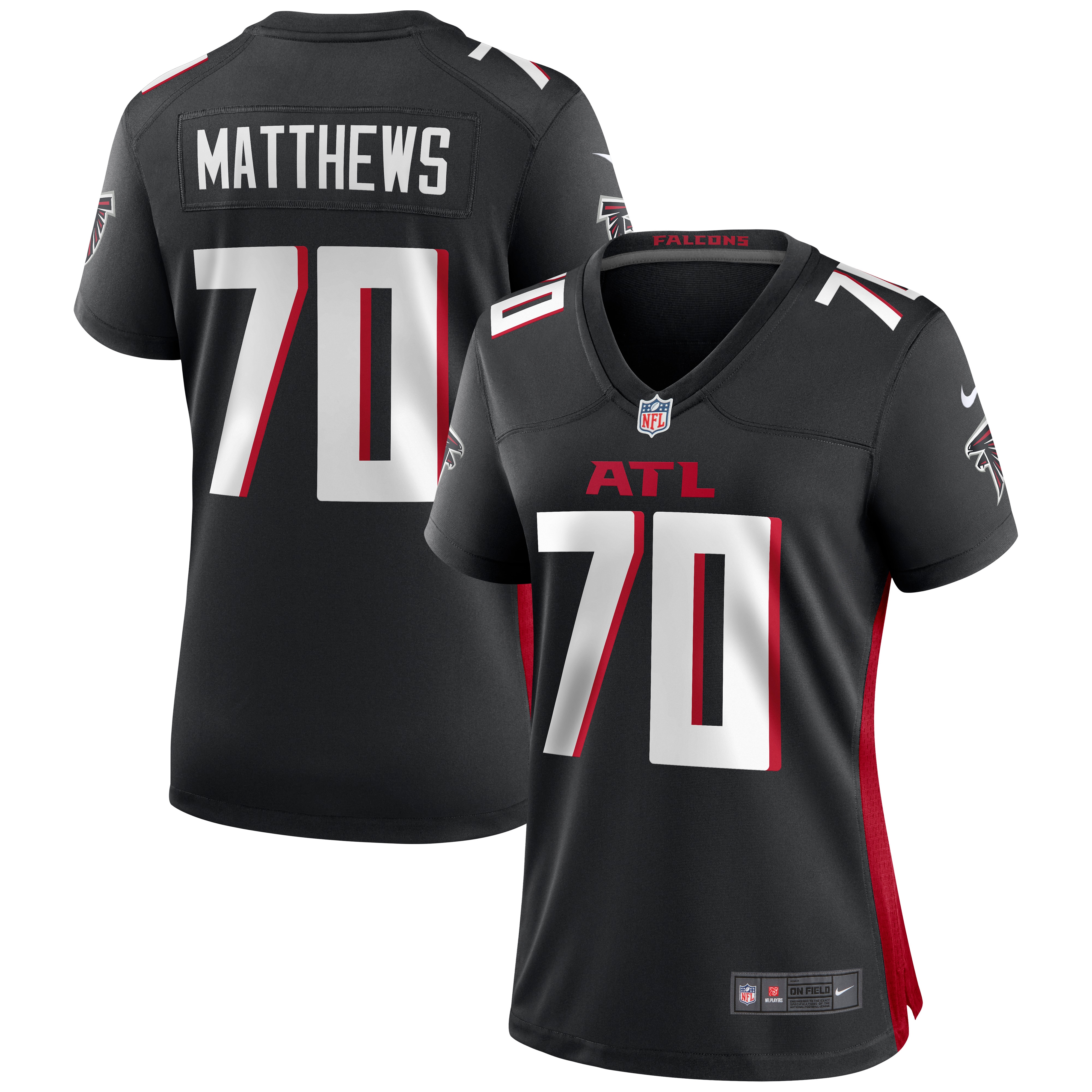Jake Matthews Atlanta Falcons Nike Women's Game Jersey - Black - vstockx