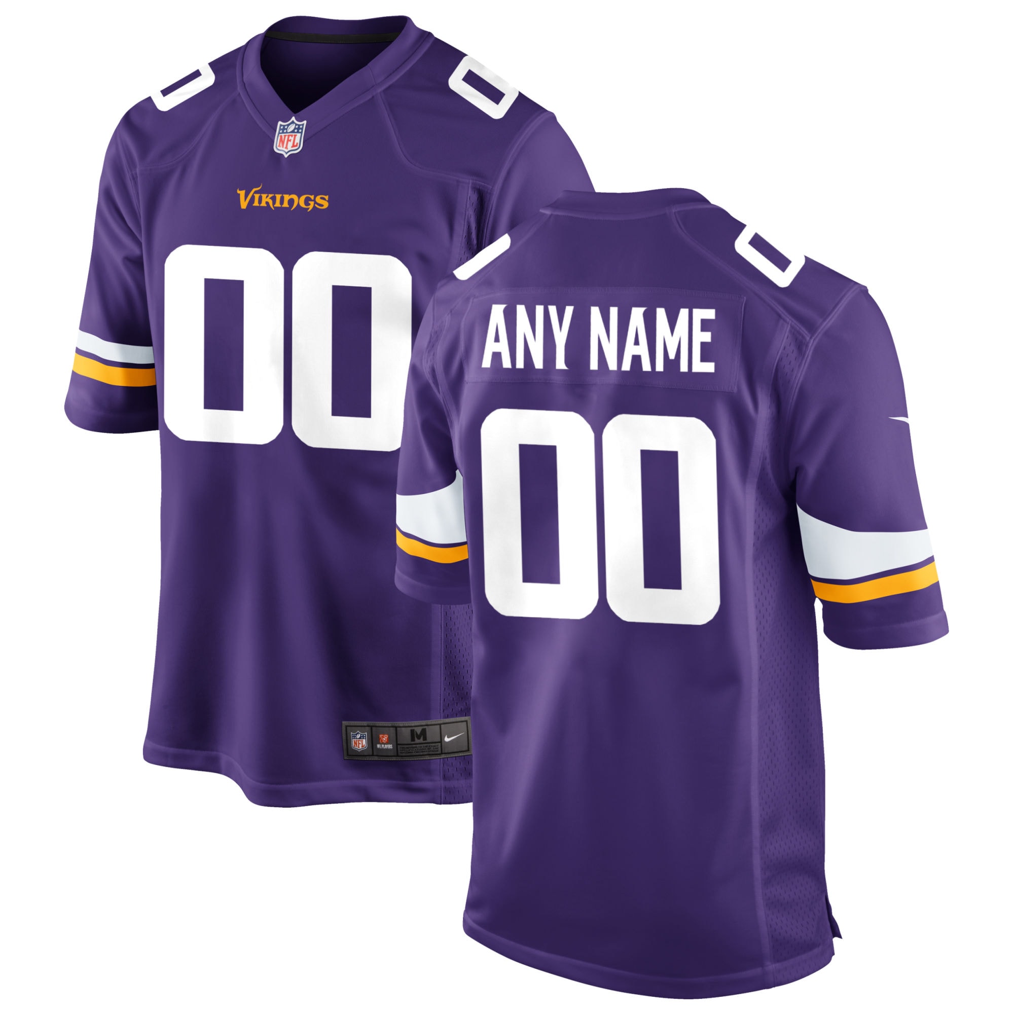 Minnesota Vikings Nike Custom Game Jersey - Purple - vstockx