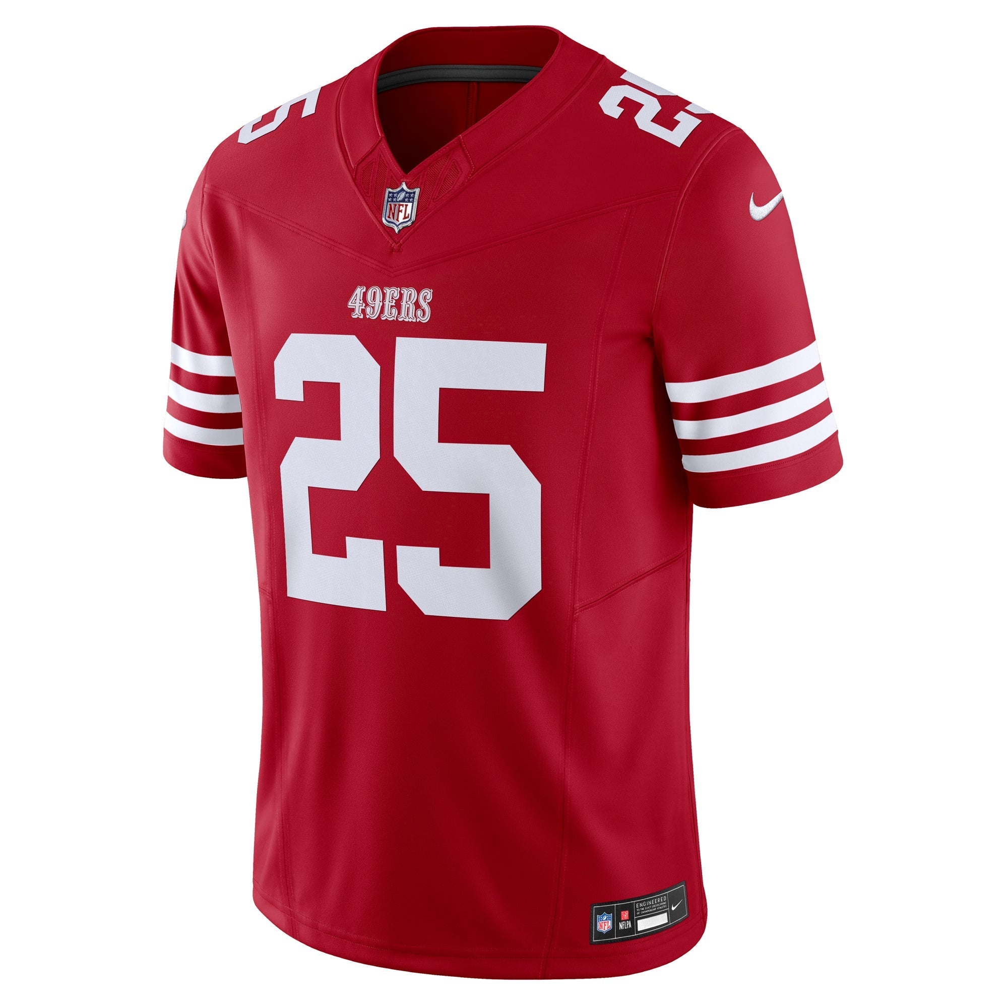 Men's Nike Elijah Mitchell Scarlet San Francisco 49ers Vapor F.U.S.E. Limited Jersey - vstockx