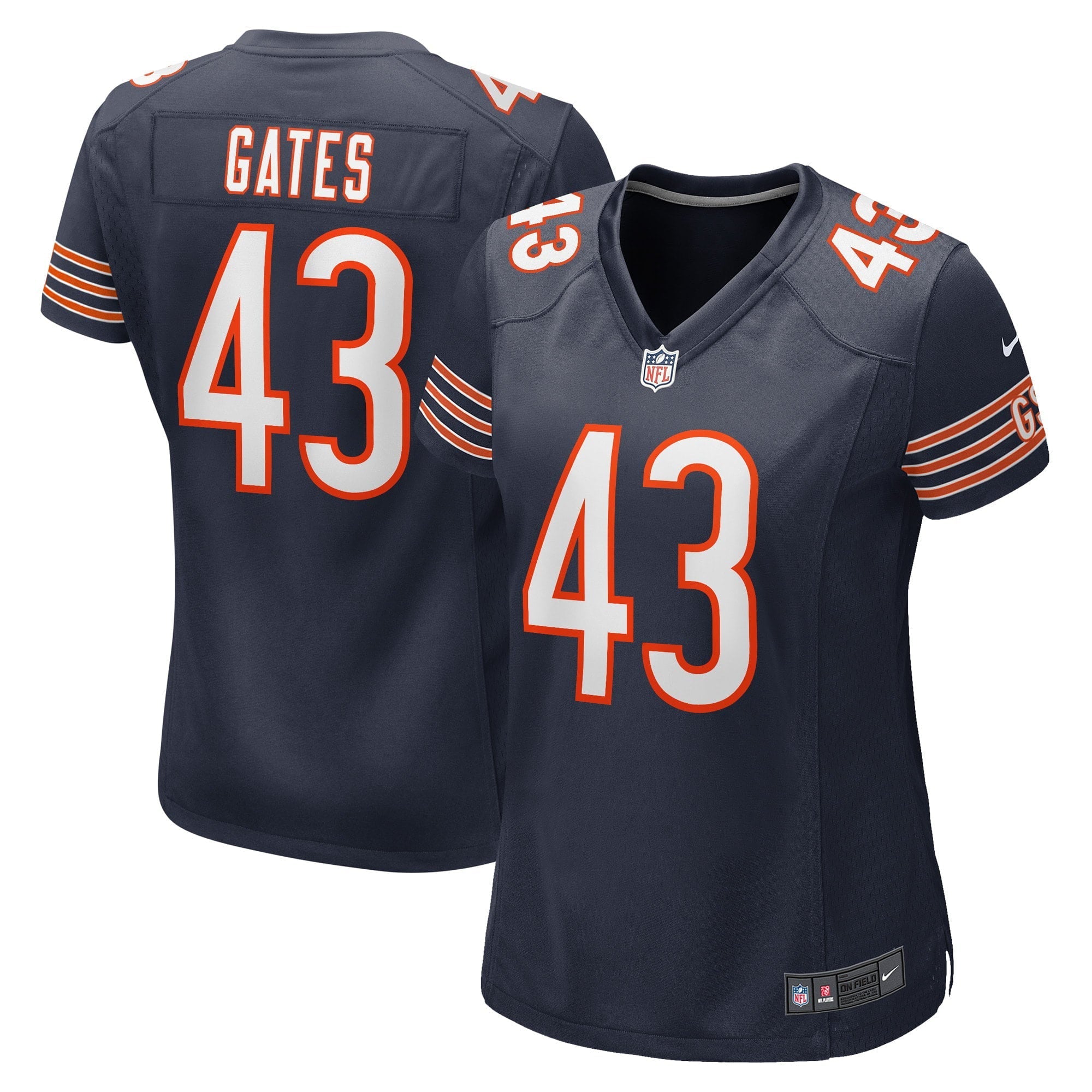 Women's Nike DeMarquis Gates Navy Chicago Bears Game Player Jersey - vstockx