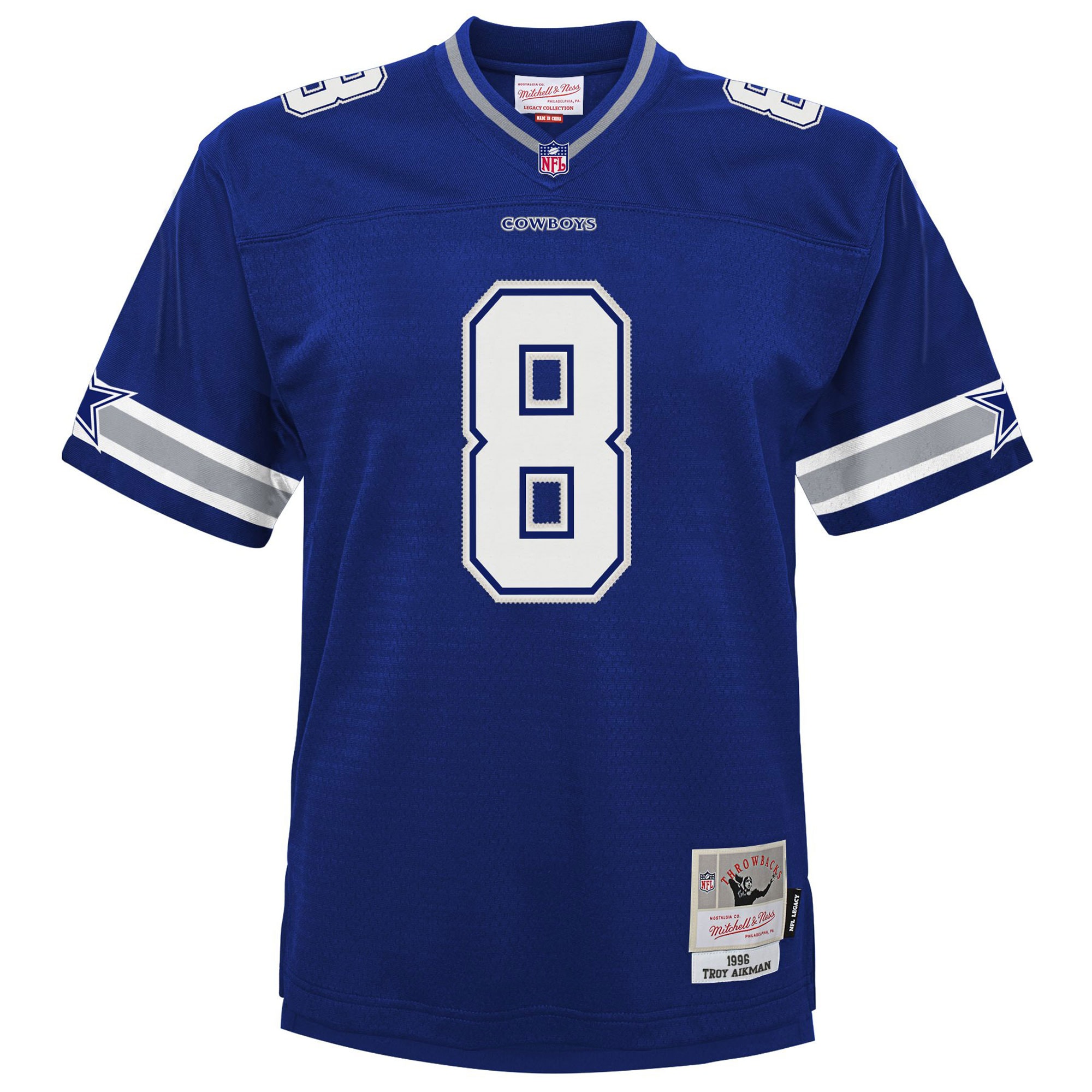 Troy Aikman Dallas Cowboys Mitchell & Ness Youth Retired Player Legacy Jersey - Navy - vstockx