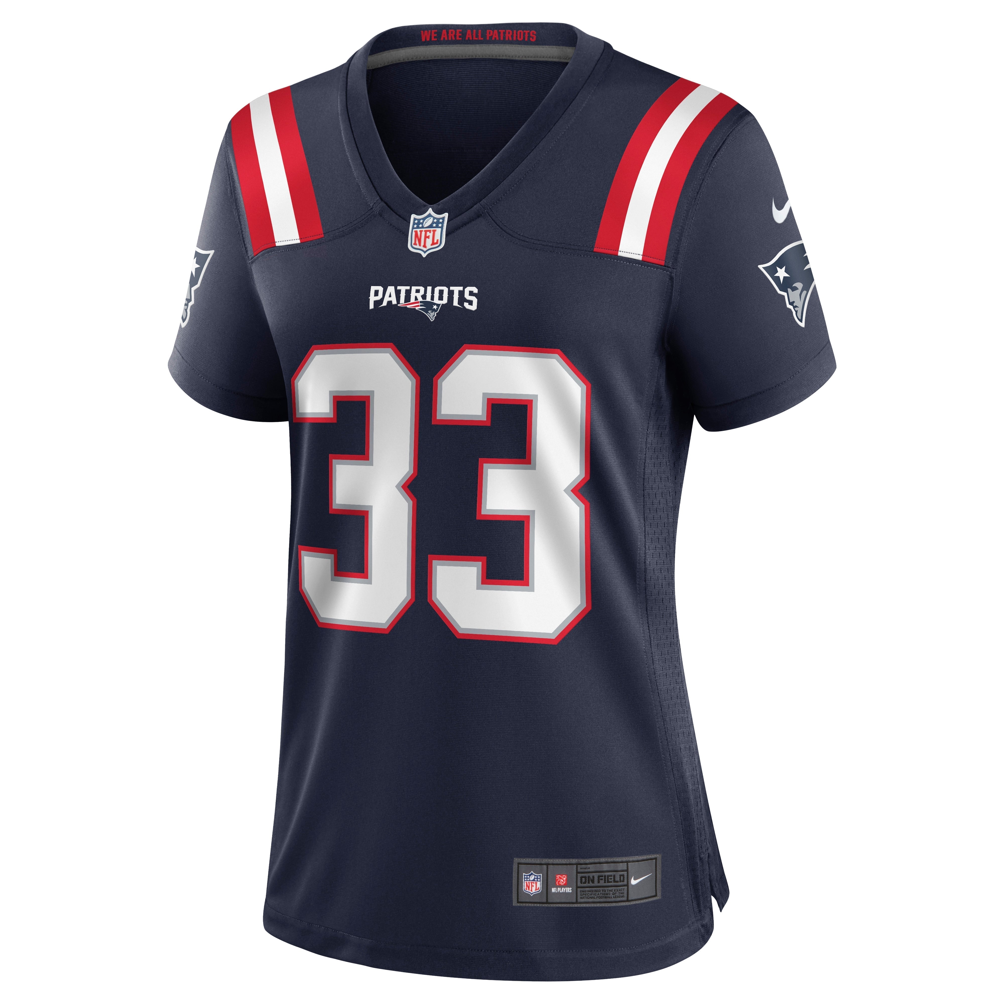 Women's Nike Joejuan Williams Navy New England Patriots Game Jersey - vstockx