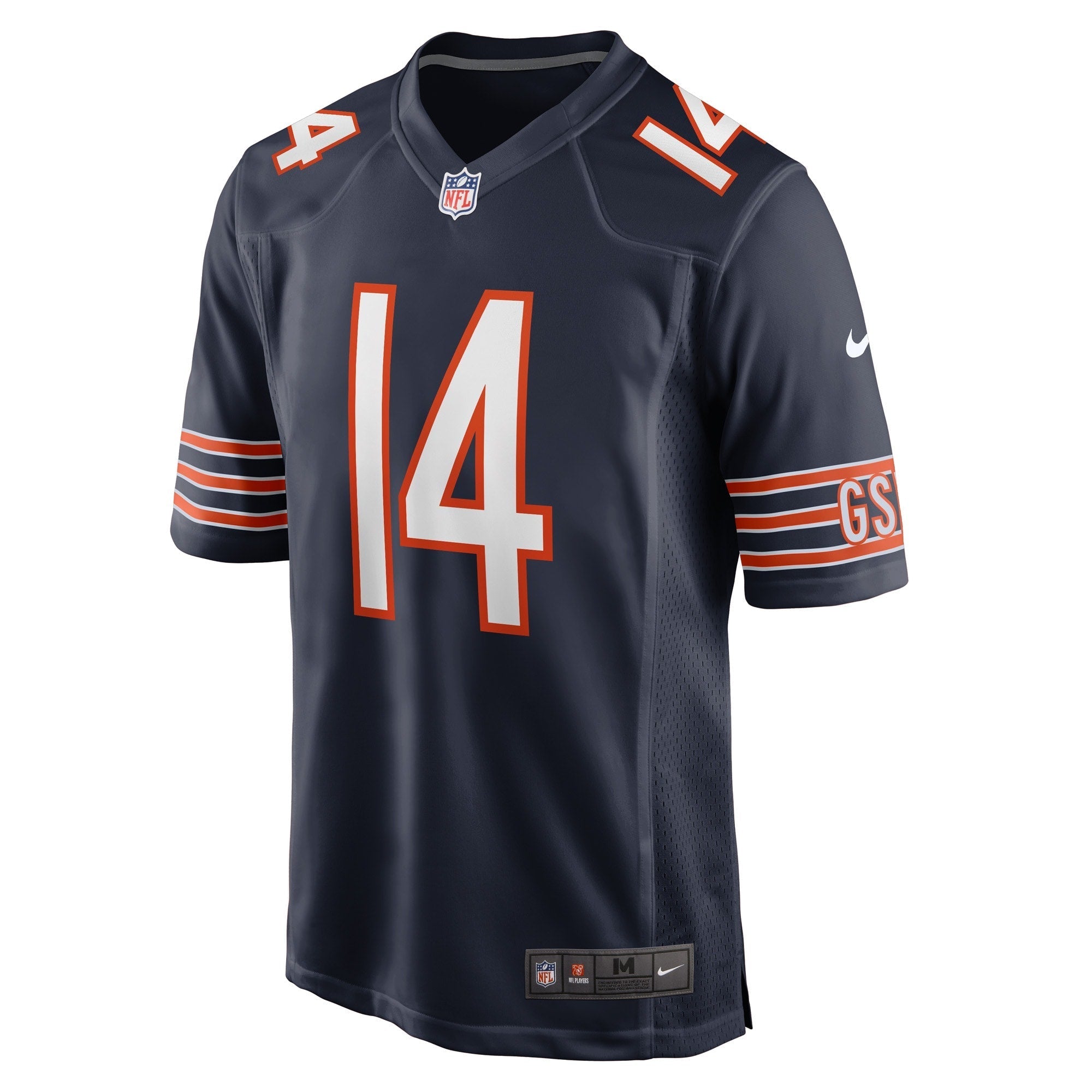 Men's Nike Nathan Peterman Navy Chicago Bears Game Player Jersey - vstockx