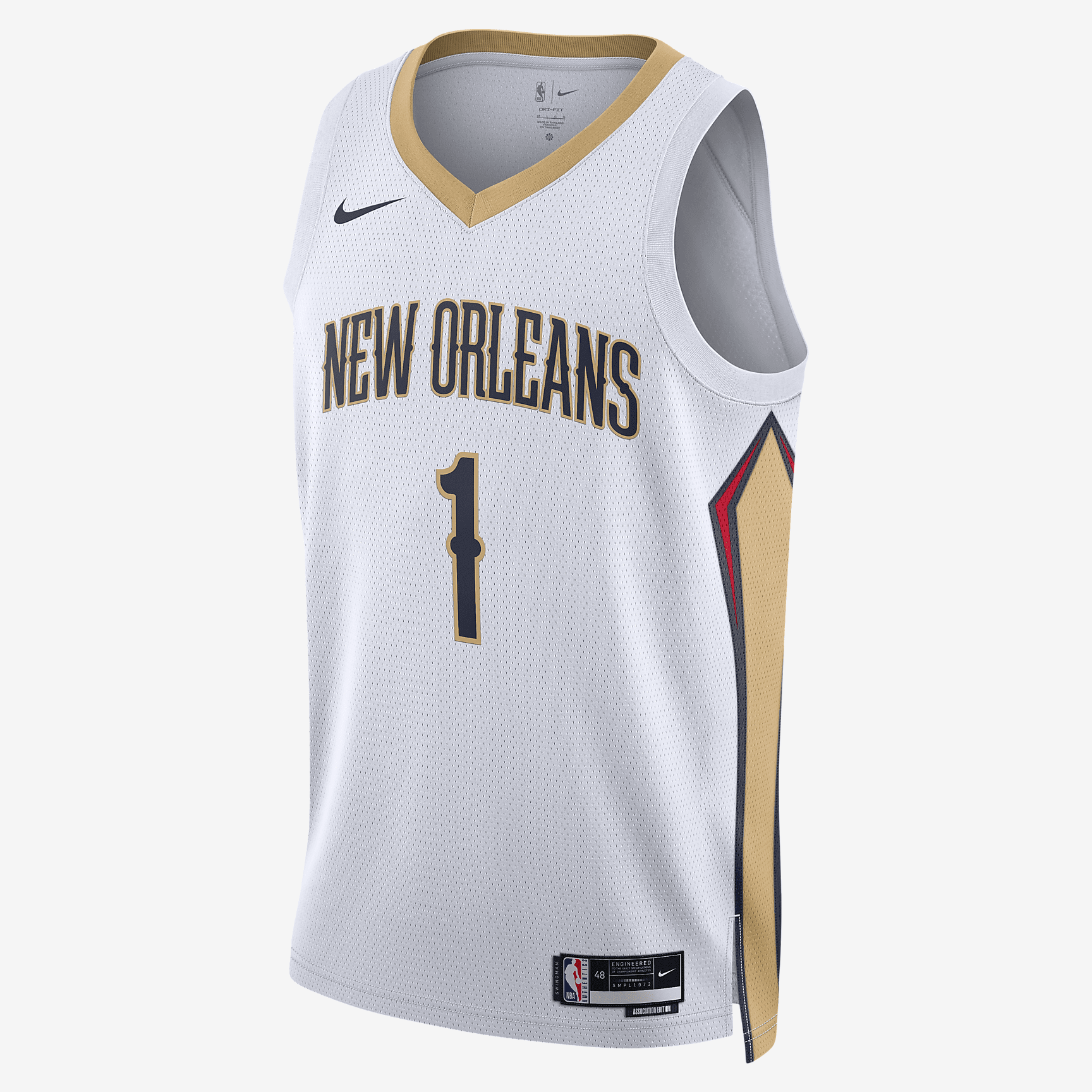 New Orleans Pelicans Association Edition 2022/23 Nike Dri-FIT NBA Swingman Jersey - White - vstockx