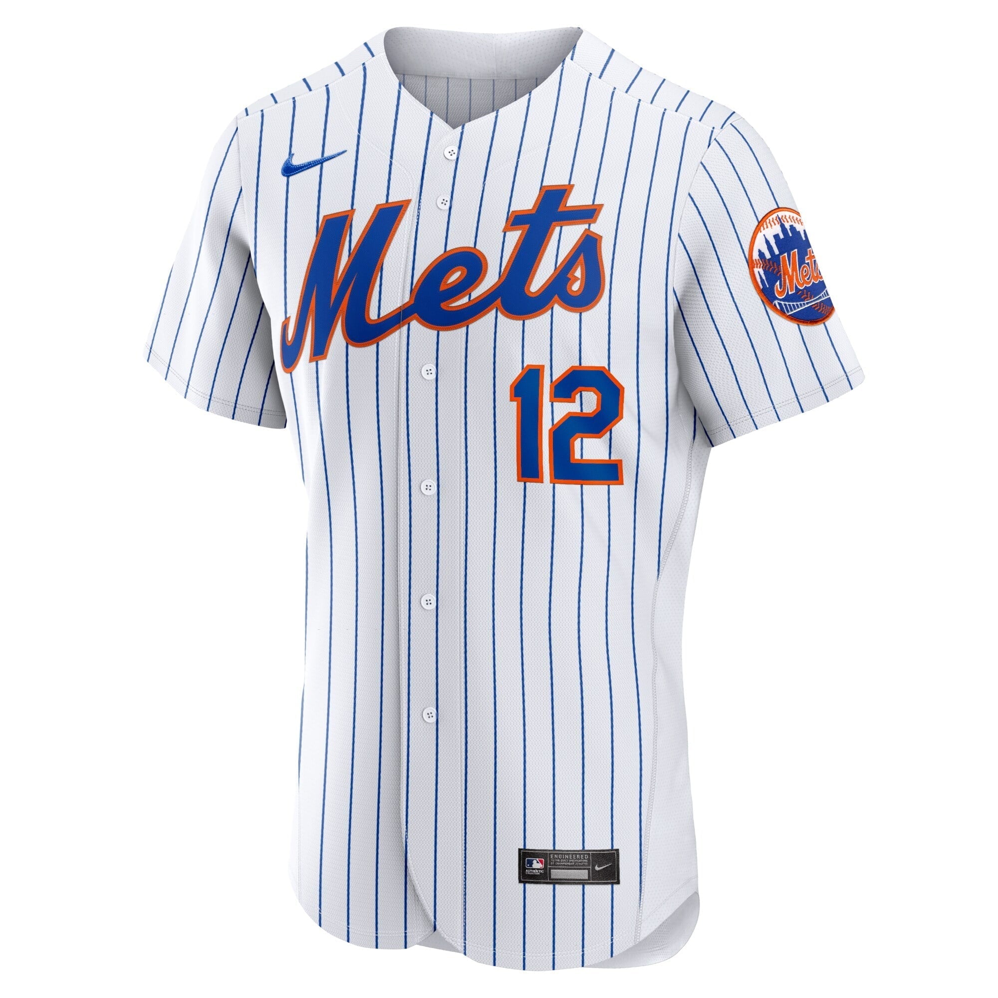 Men's Nike Francisco Lindor White New York Mets Home Authentic Player Jersey - vstockx