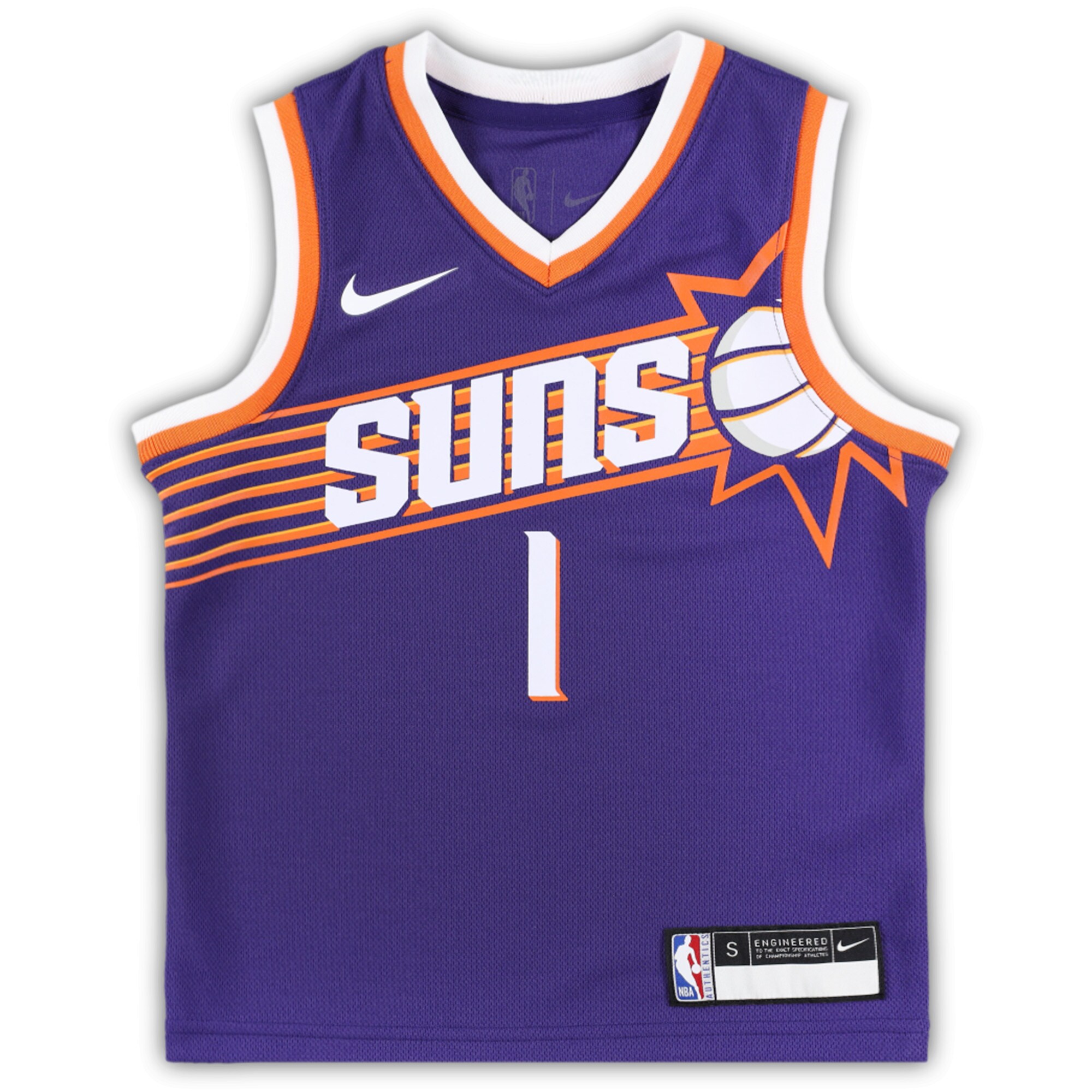 Devin Booker Phoenix Suns Nike Preschool Swingman Player Jersey - Icon Edition - Purple - vstockx