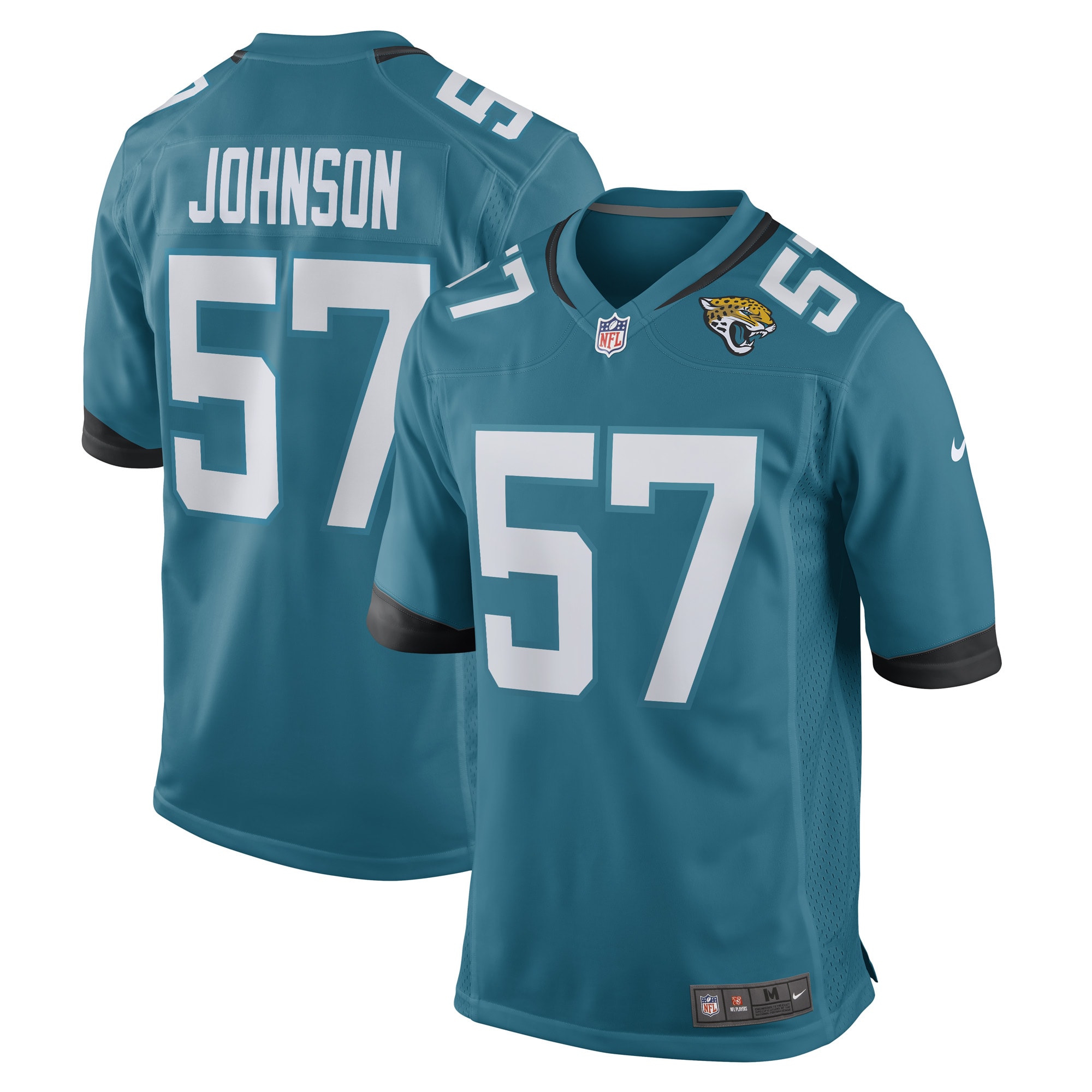 Caleb Johnson Jacksonville Jaguars Nike Game Player Jersey - Teal - vstockx