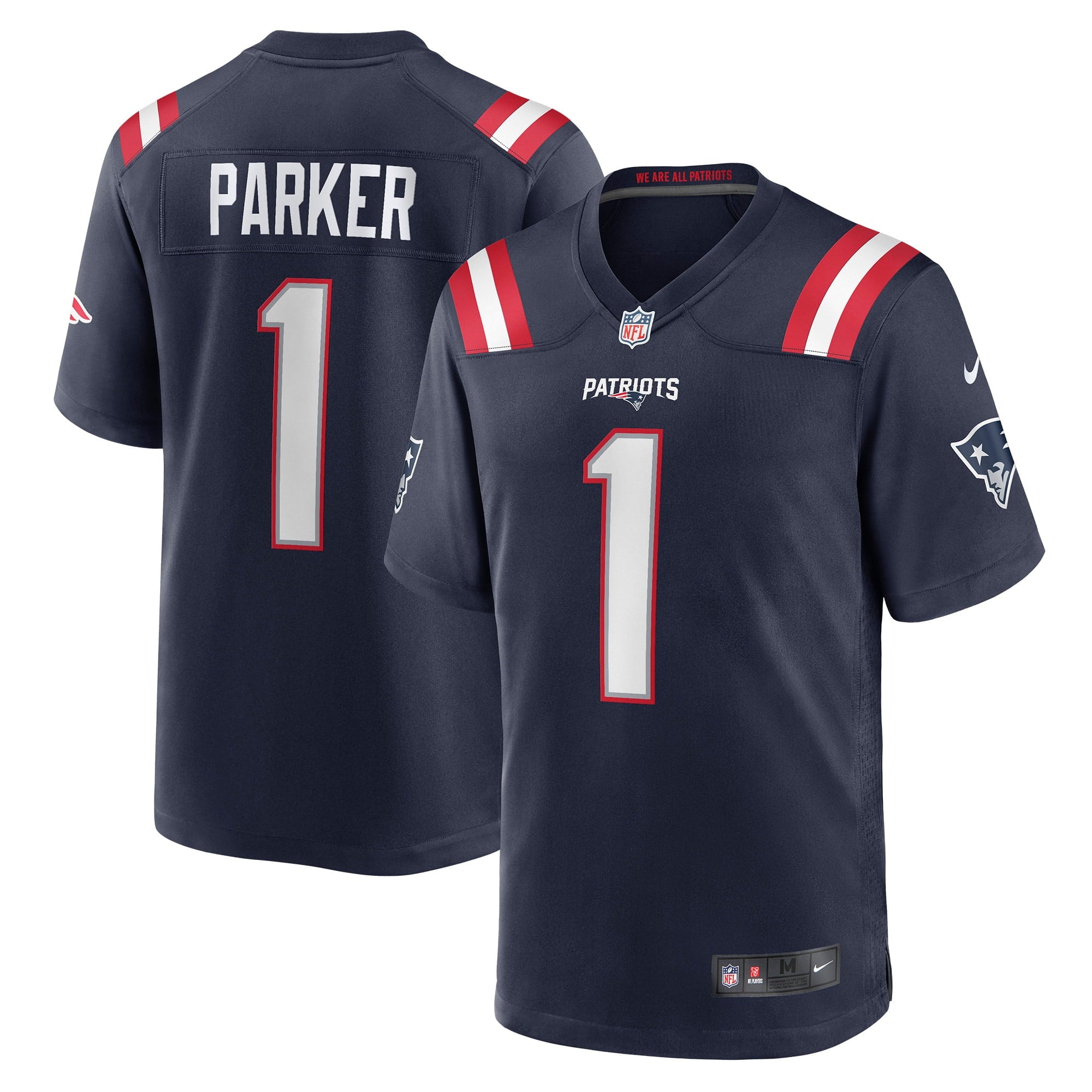 Men's Nike DeVante Parker Navy New England Patriots Game Jersey - vstockx