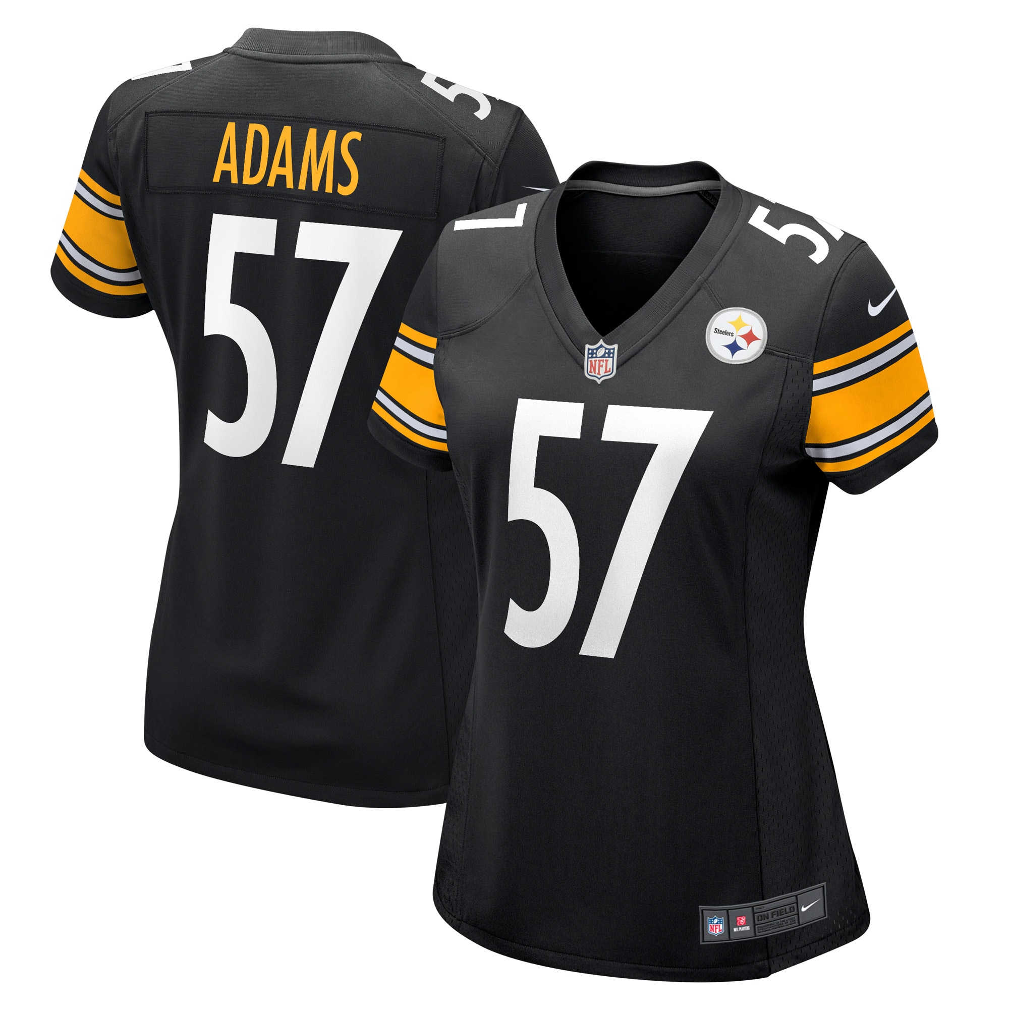 Montravius Adams Pittsburgh Steelers Nike Women's Game Player Jersey - Black - vstockx
