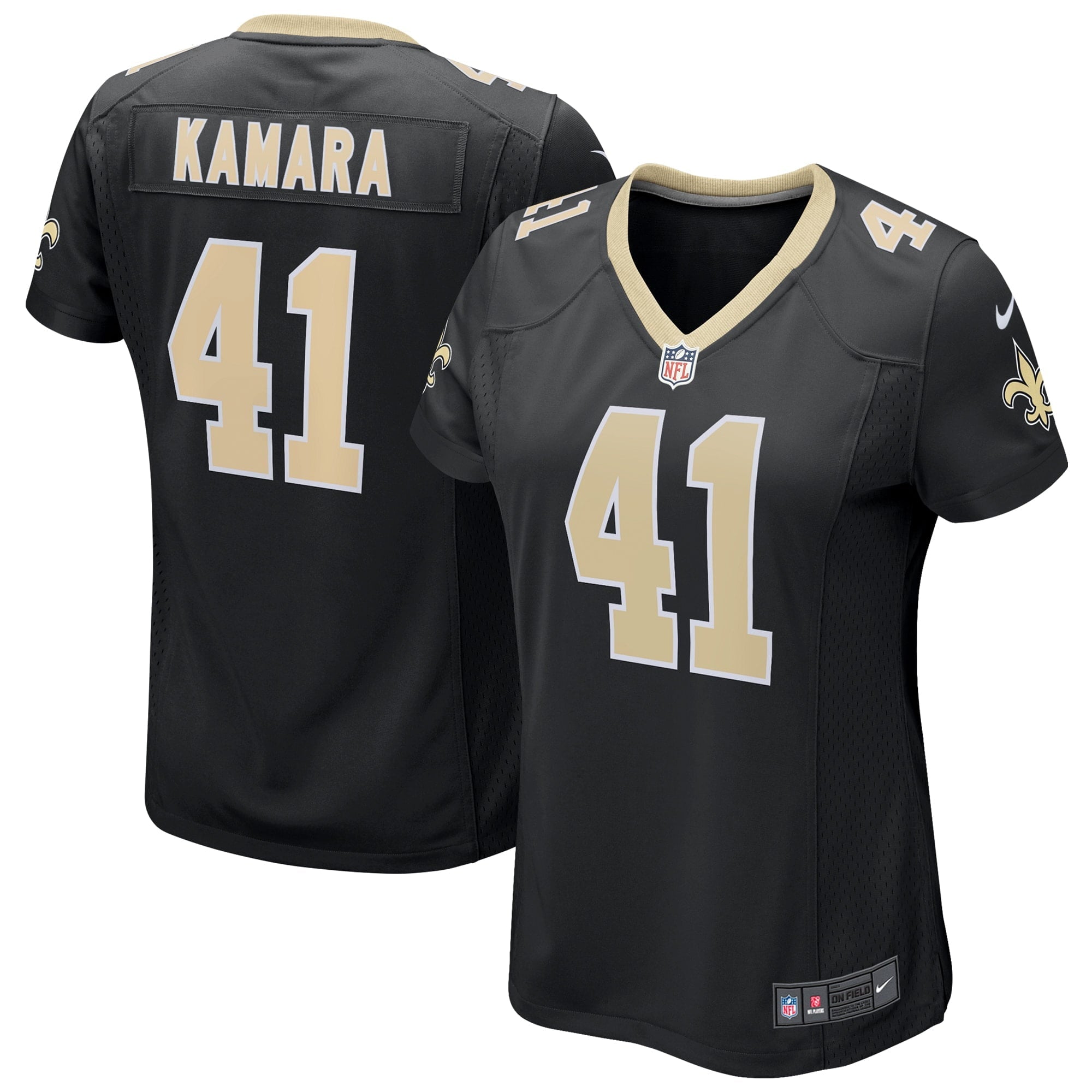 Women's Nike Alvin Kamara Black New Orleans Saints Game Jersey - vstockx