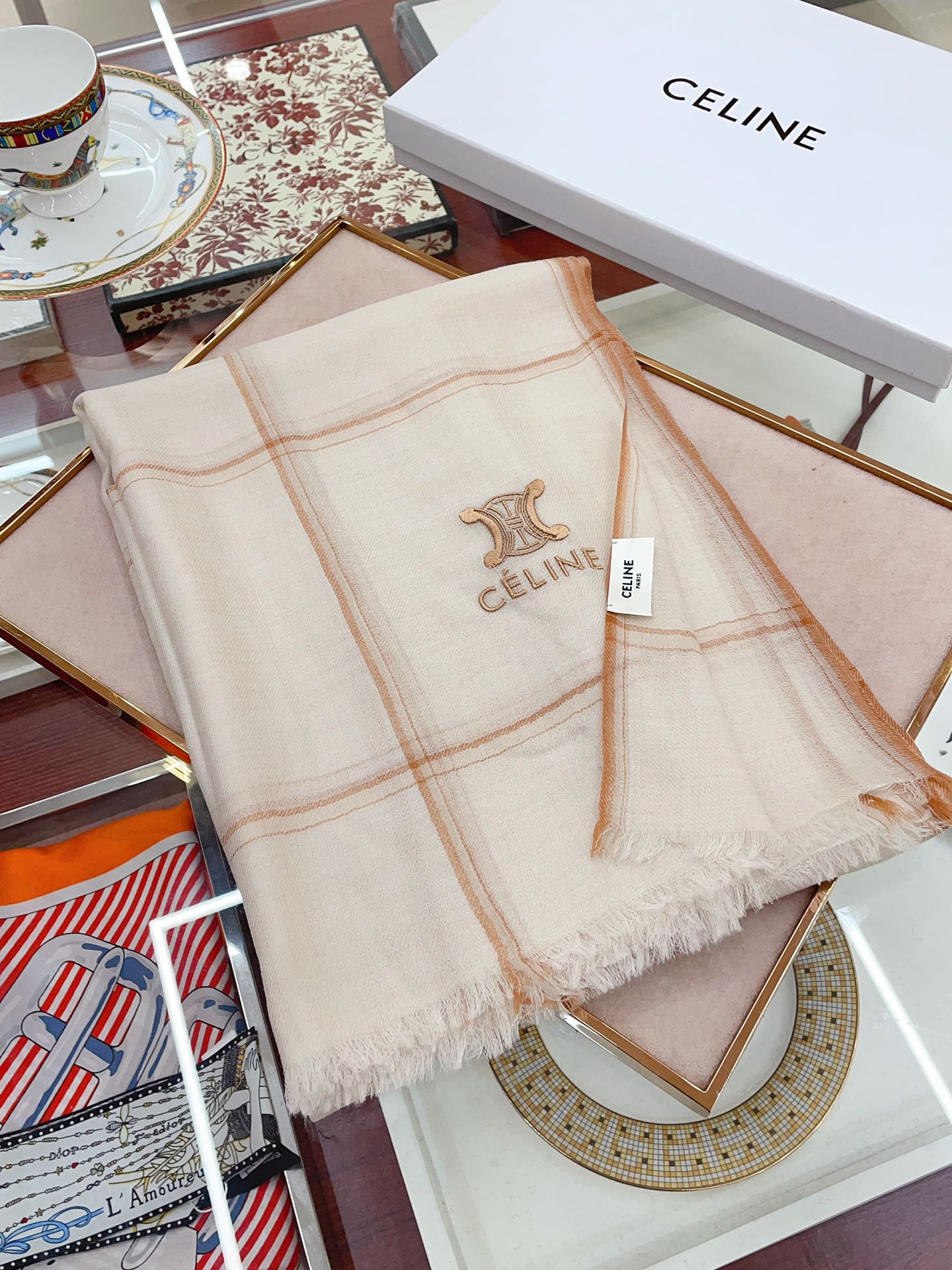 Streetwear Scarf CELINE 328848 SIZE:80*200cm - vstockx