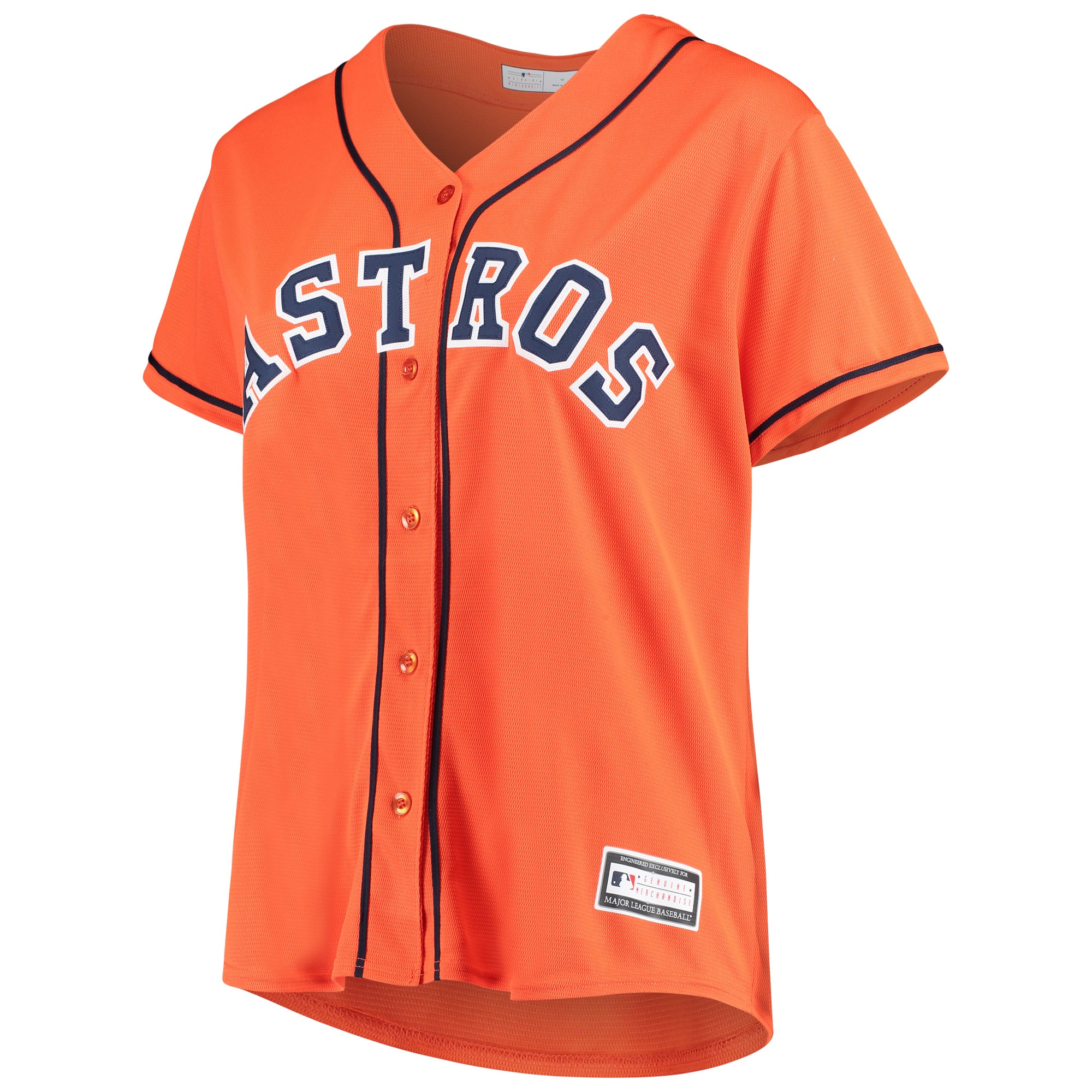 Houston Astros Women's Plus Size Alternate Replica Team Jersey - Orange - vstockx
