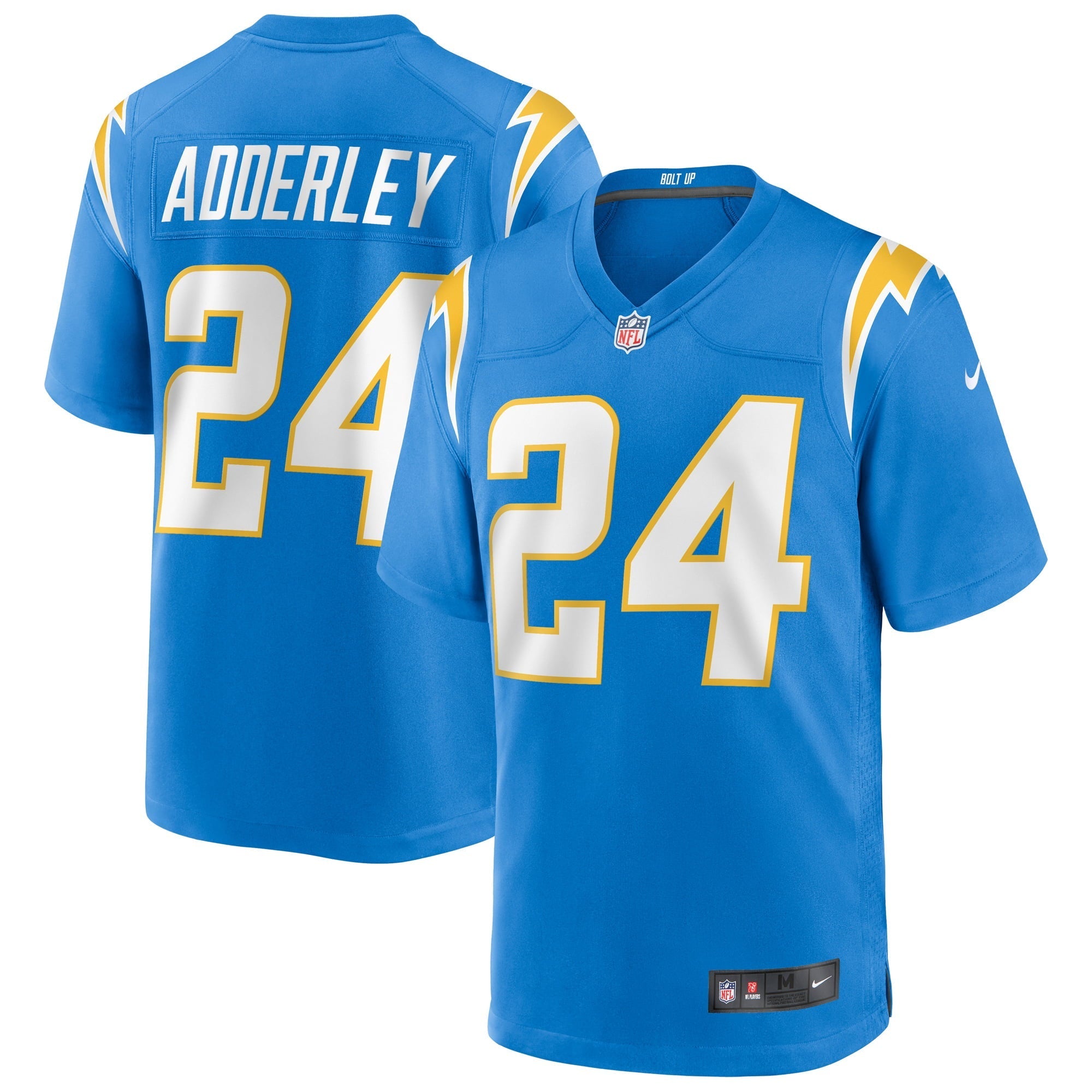 Men's Nike Nasir Adderley Powder Blue Los Angeles Chargers Game Jersey - vstockx