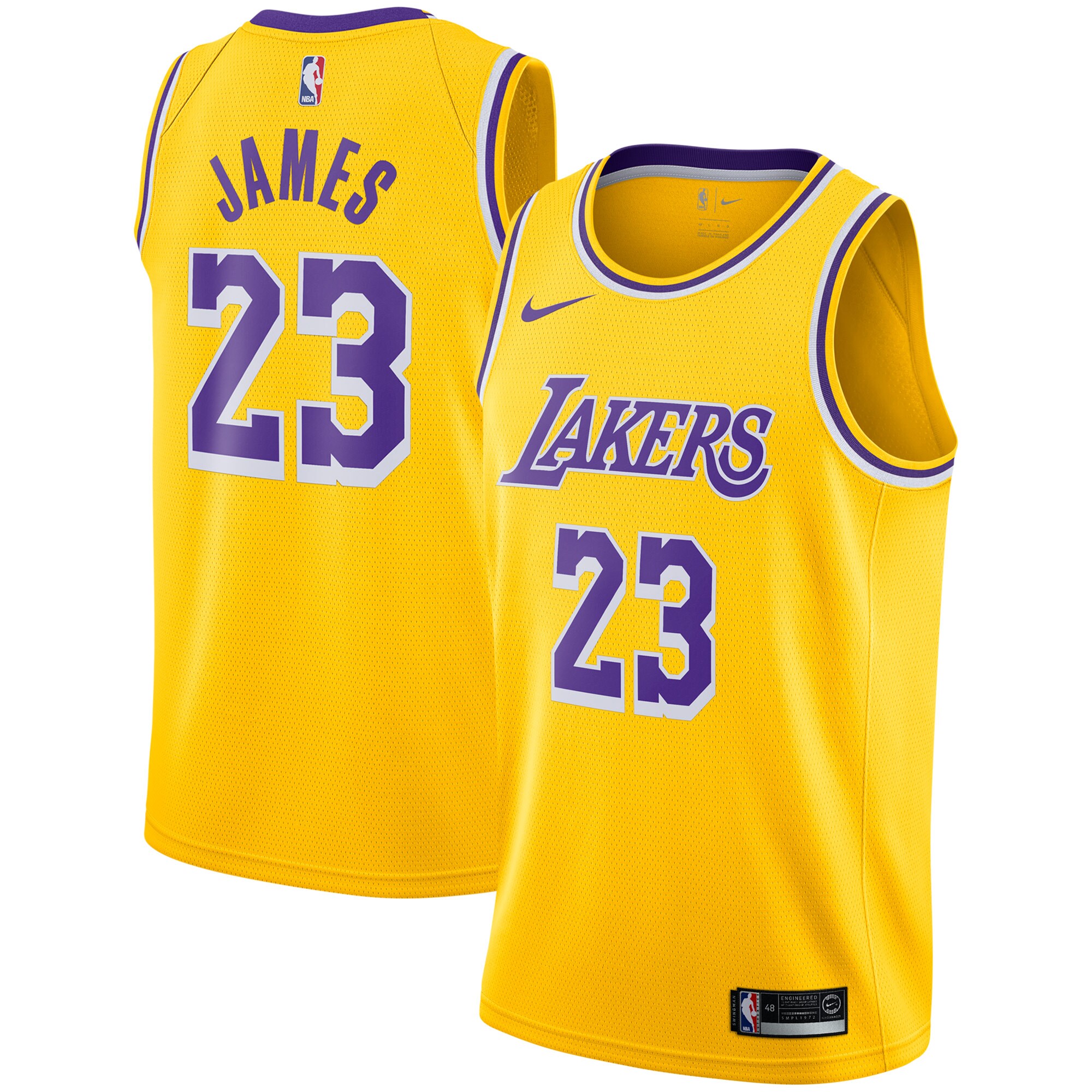 LeBron James Los Angeles Lakers Nike Swingman Player Jersey Gold - Icon Edition - vstockx