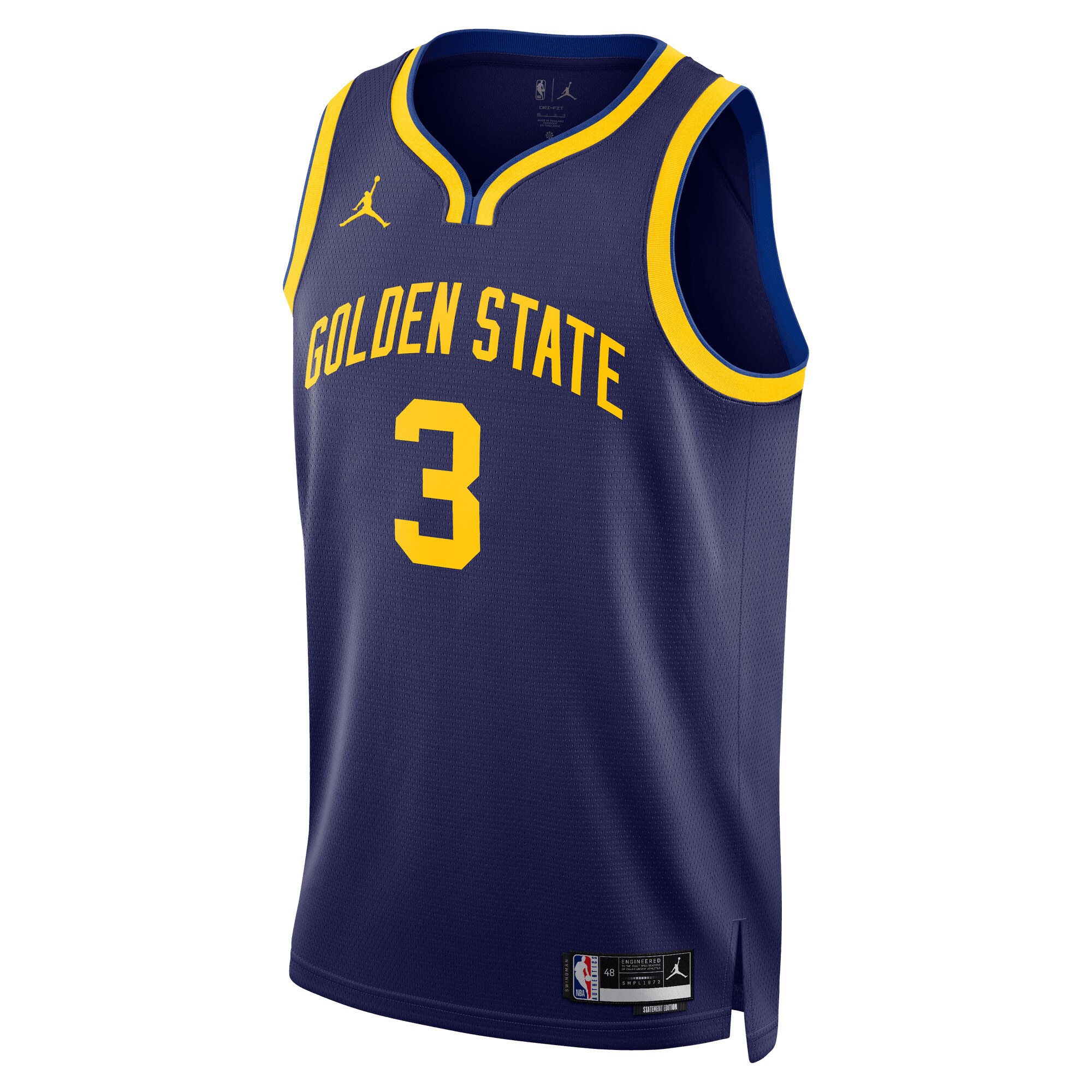 Jordans Poole Golden State Warriors Jordans Brand Unisex Swingman Jersey - Statement Edition - Navy - vstockx