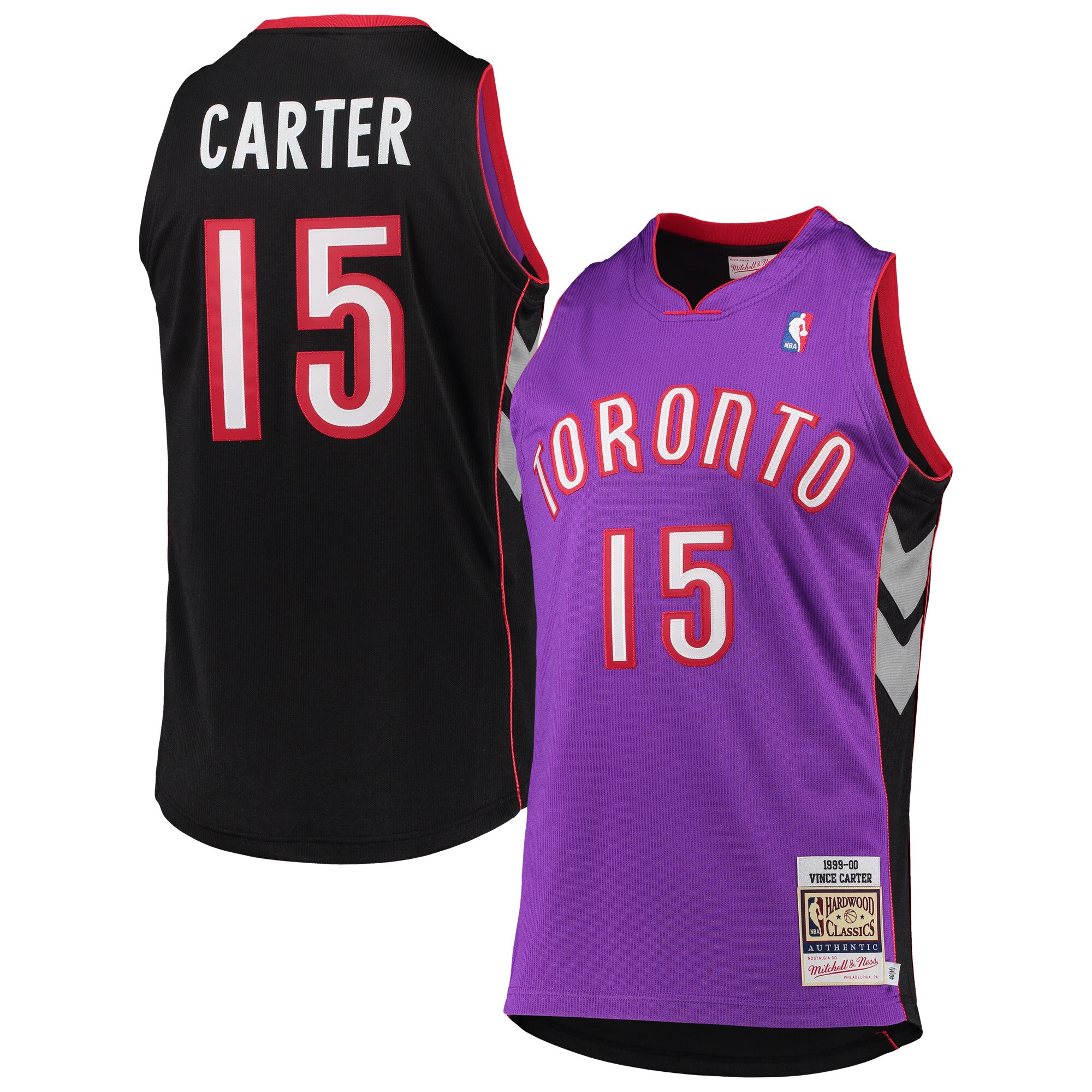 Vince Carter Toronto Raptors Mitchell & Ness 1999/2000 Hardwood Classics Authentic Jersey - Purple - vstockx