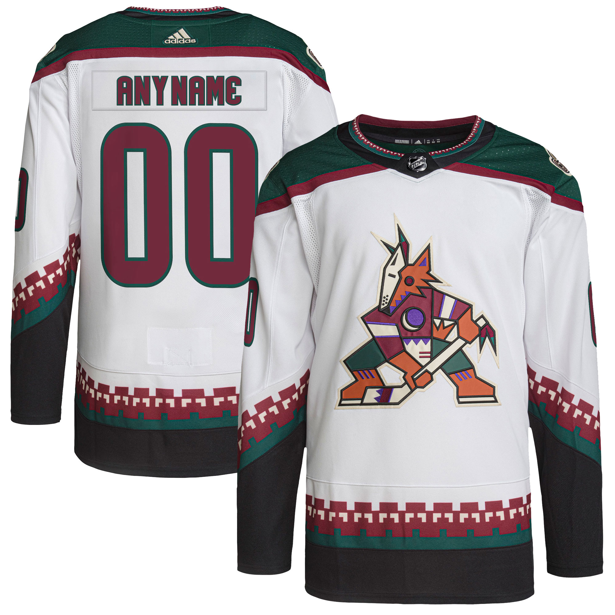 Arizona Coyotes adidas Primegreen Authentic Pro Custom Jersey - White - vstockx
