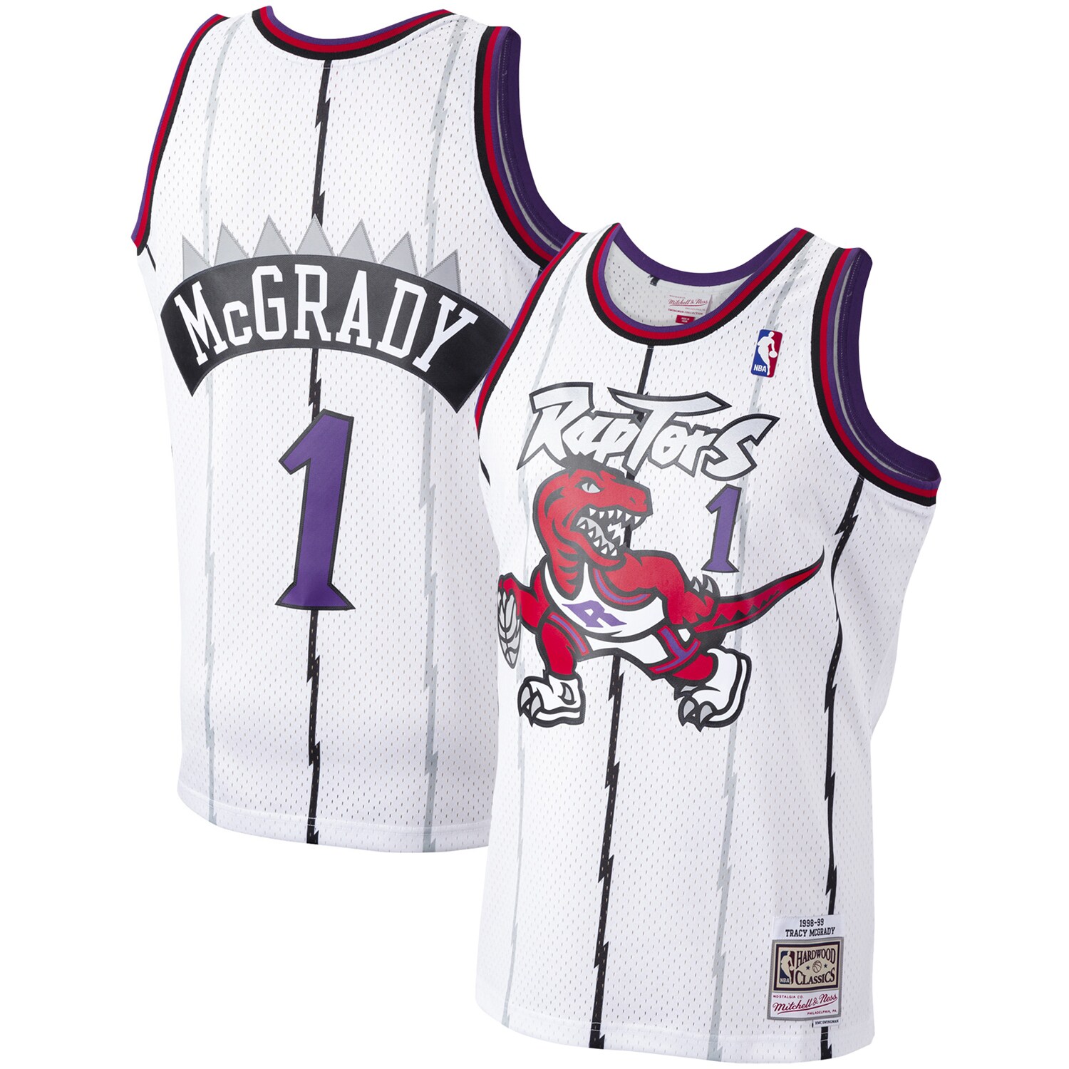 Tracy McGrady Toronto Raptors Mitchell & Ness Hardwood Classics Swingman Jersey - White - vstockx