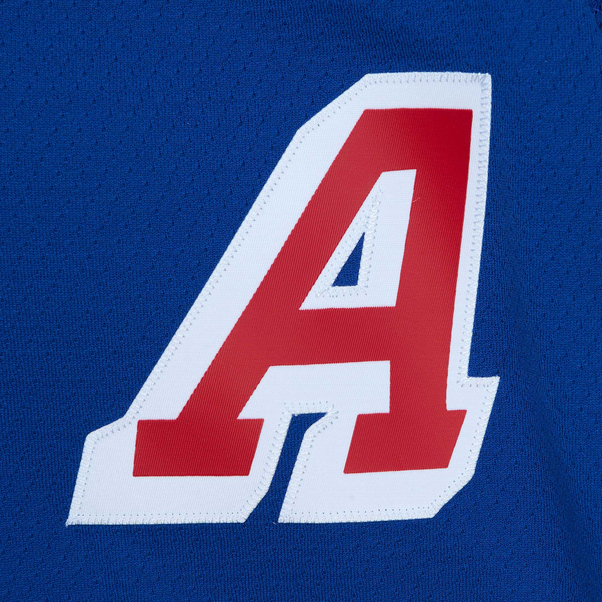 Brian Leetch New York Rangers Mitchell & Ness 1993/94 Alternate Captain Patch Blue Line Player Jersey - Blue - vstockx