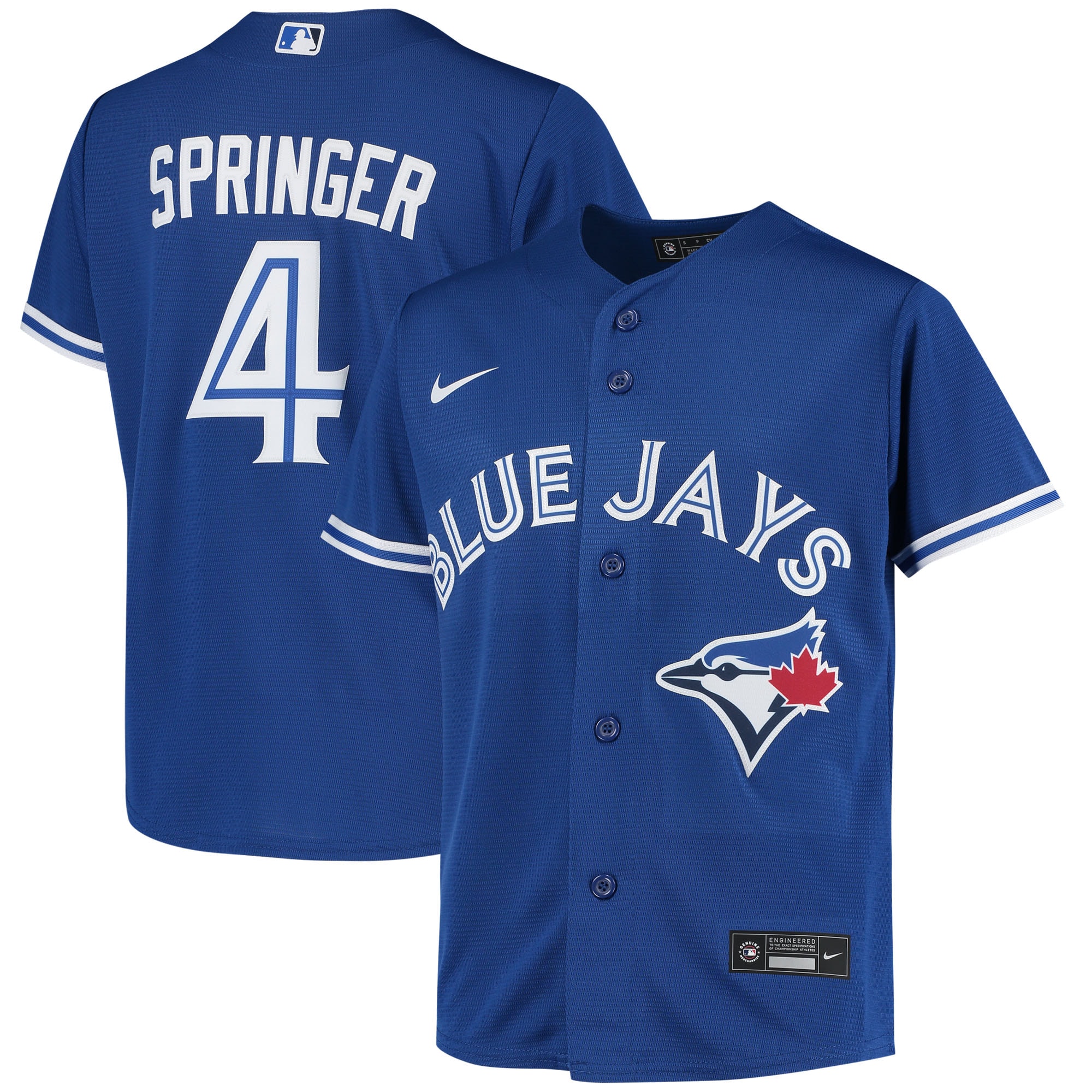 George Springer Toronto Blue Jays Nike Youth Alternate Replica Player Jersey - Royal - vstockx