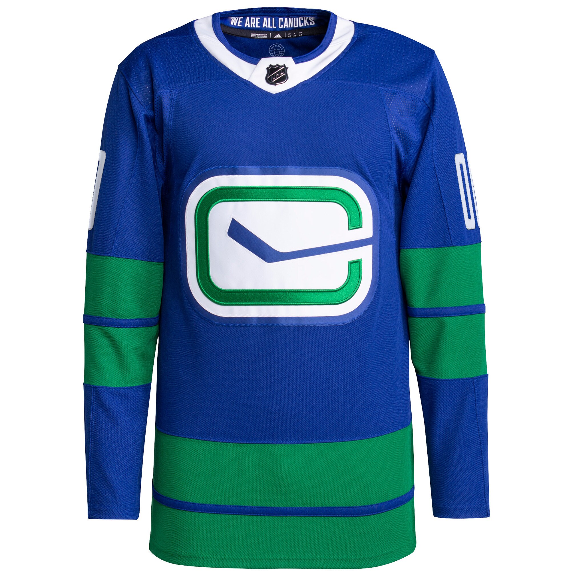 Vancouver Canucks adidas Primegreen Authentic Pro Custom Jersey - Royal - vstockx