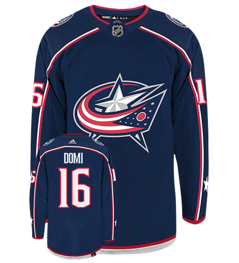 Max Domi Columbus Blue Jackets Adidas Primegreen Authentic NHL Hockey Jersey - vstockx