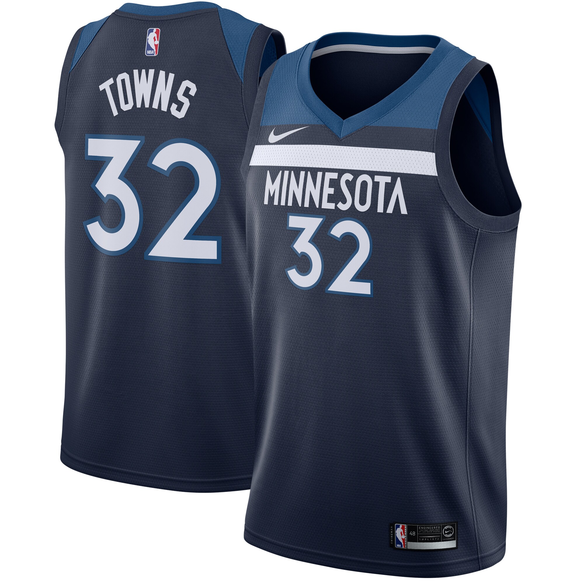 Karl-Anthony Towns Minnesota Timberwolves Nike Swingman Jersey Navy - Icon Edition - vstockx