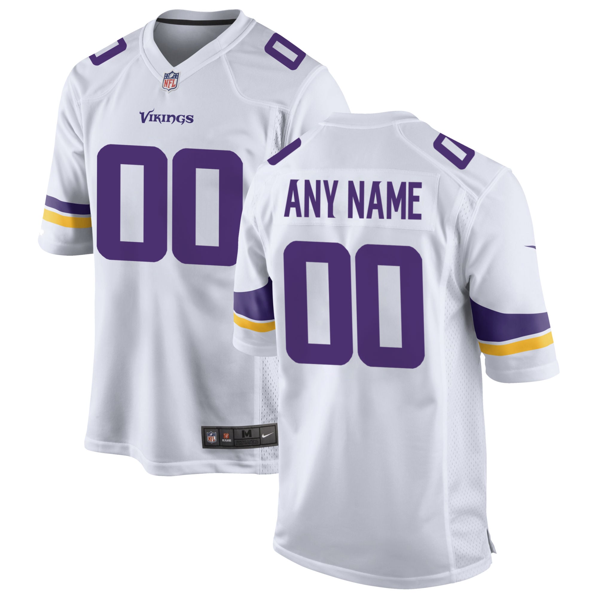 Minnesota Vikings Nike Custom Game Jersey - White - vstockx