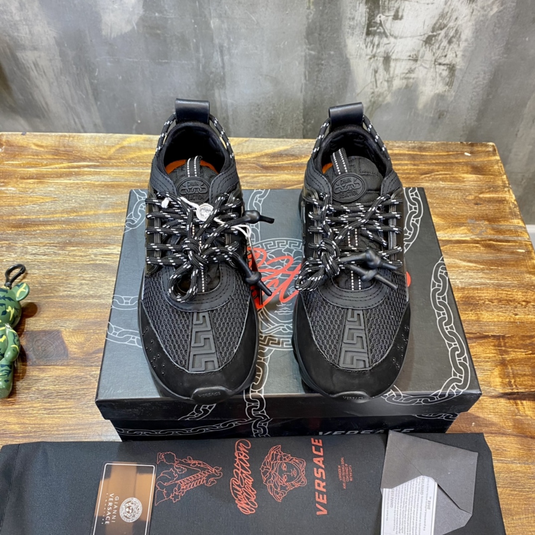 Versace Chain Reaction Black - vstockx