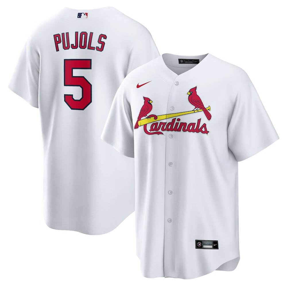 Youth St. Louis Cardinals Albert Pujols Cool Base Replica Home Jersey - White - vstockx