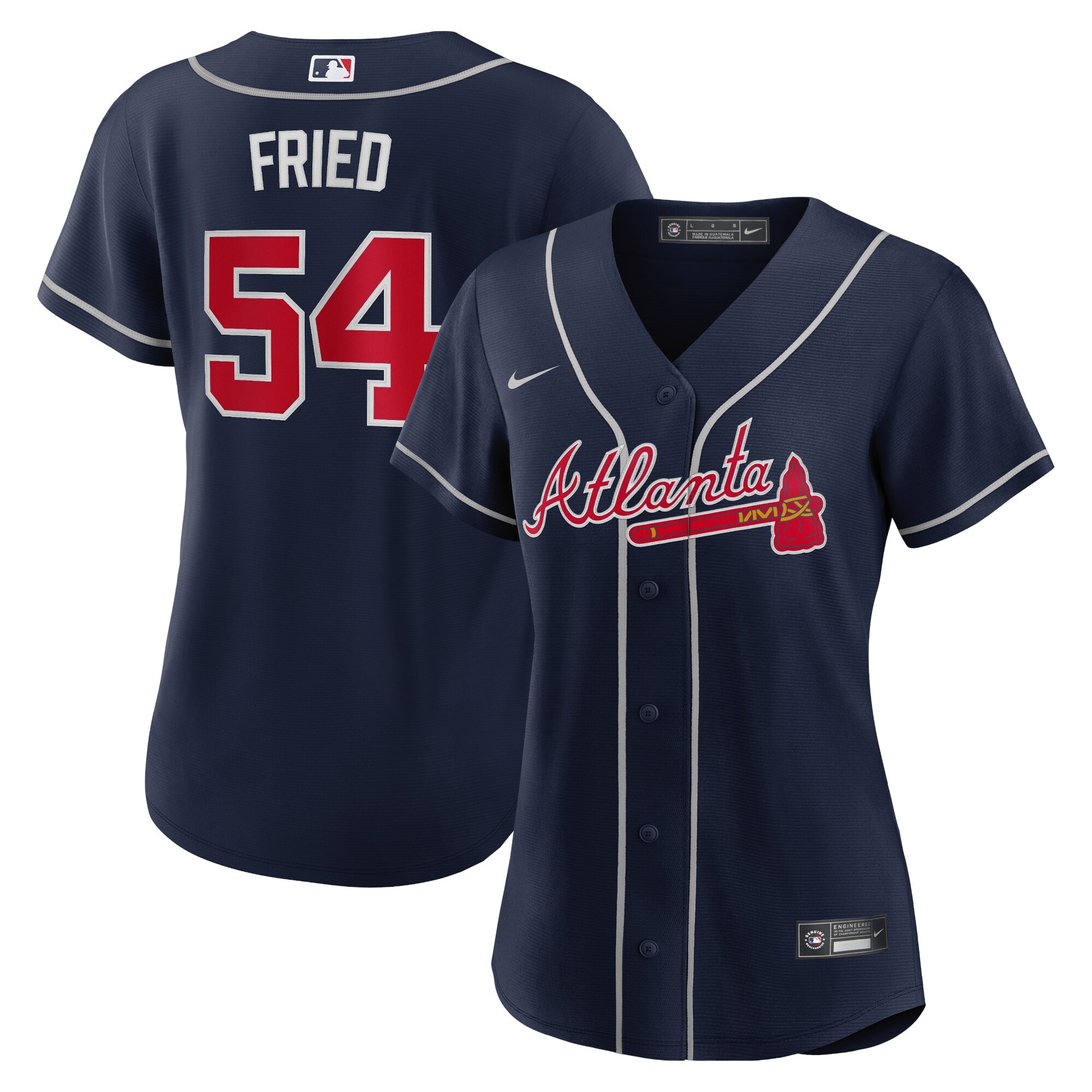 Max Fried Atlanta Braves Nike Women's Alternate Replica Player Jersey - Navy - vstockx