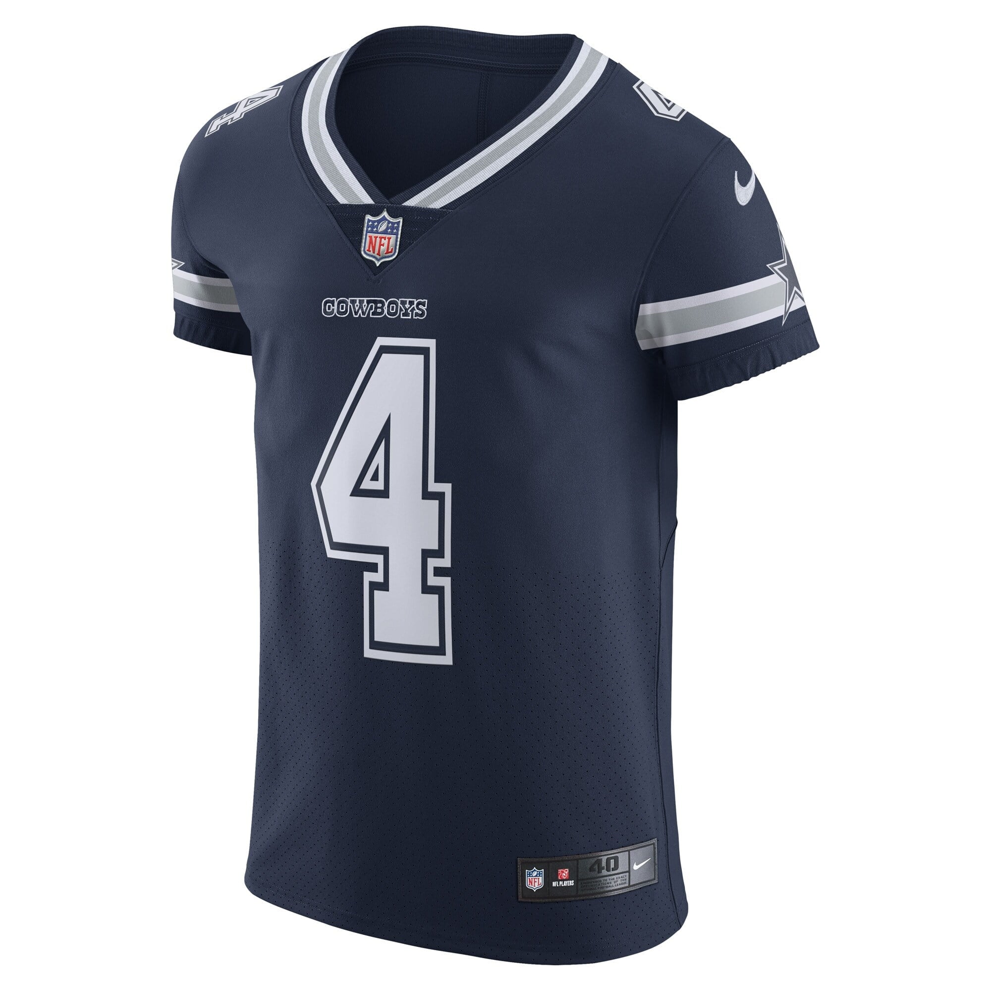 Men's Nike Dak Prescott Navy Dallas Cowboys Vapor Elite Player Team Jersey - vstockx