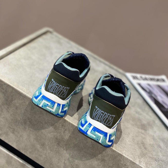 Versace Trigreca Black Royal Blue Purple - vstockx